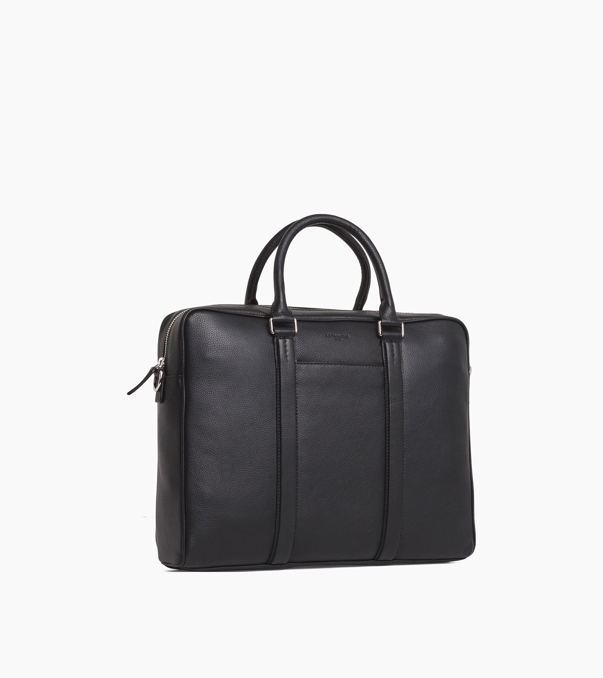 Charles 17" briefcase in grained leather medium size