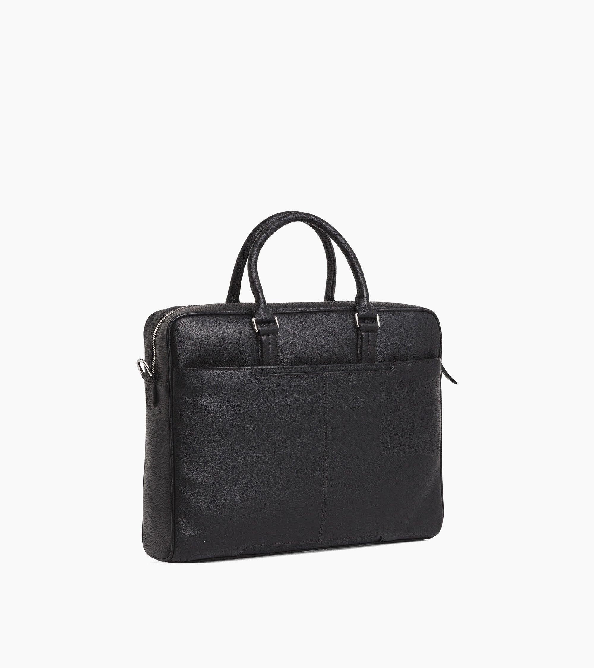 Charles 17" briefcase in grained leather medium size
