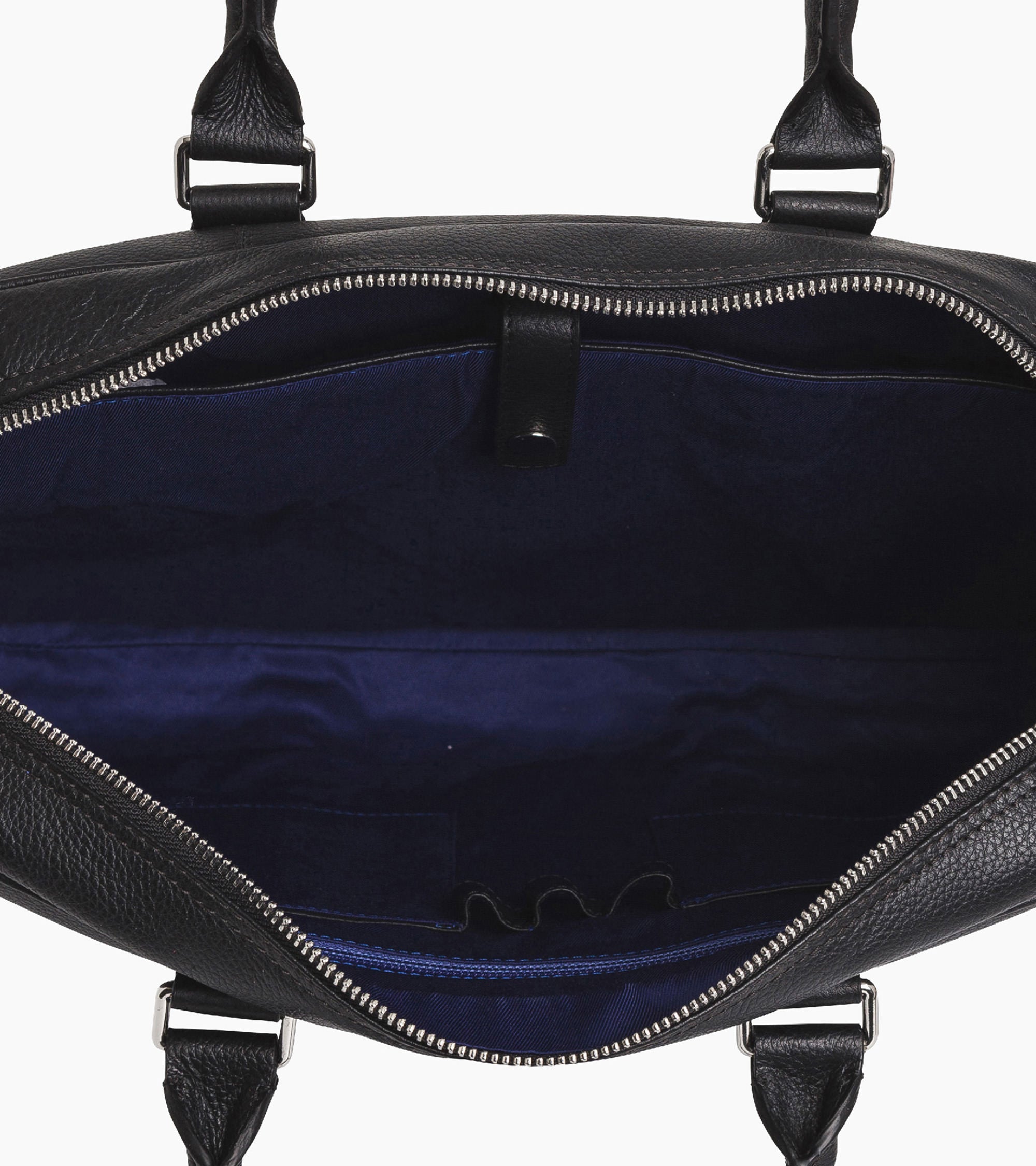 Charles 17" briefcase in grained leather medium size