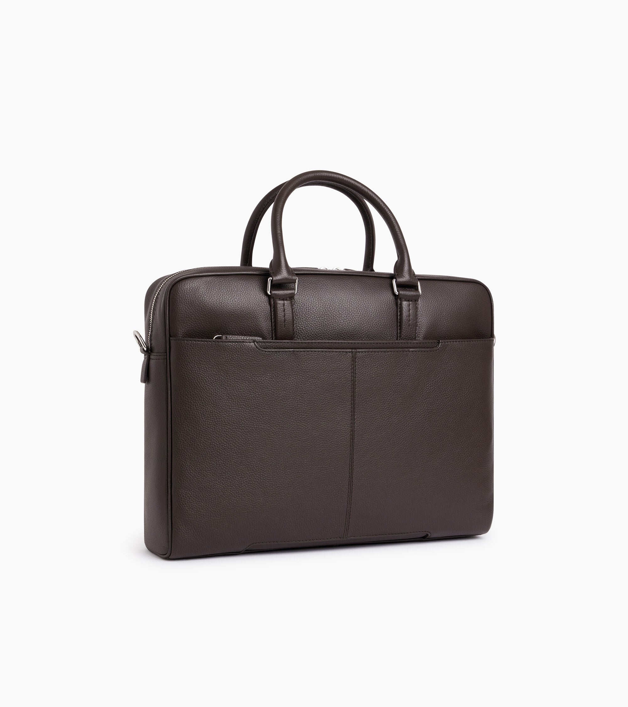 Charles 17" briefcase in grained leather large size