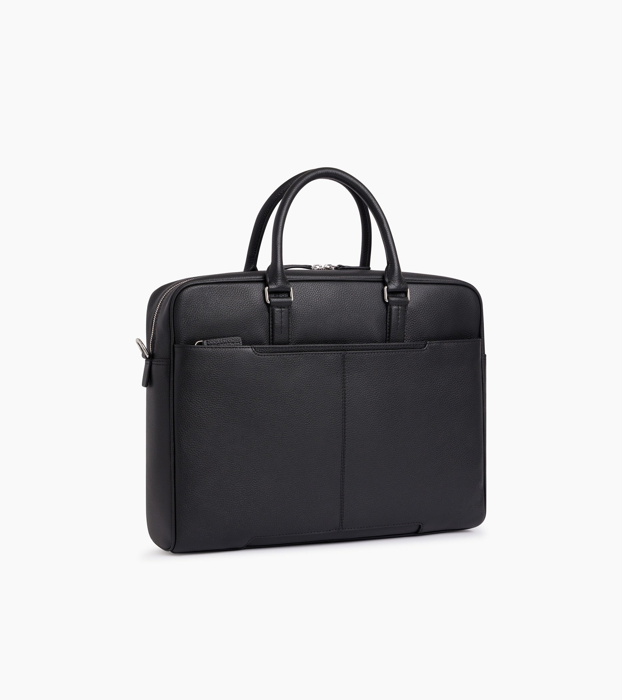 Charles 17" briefcase in grained leather large size