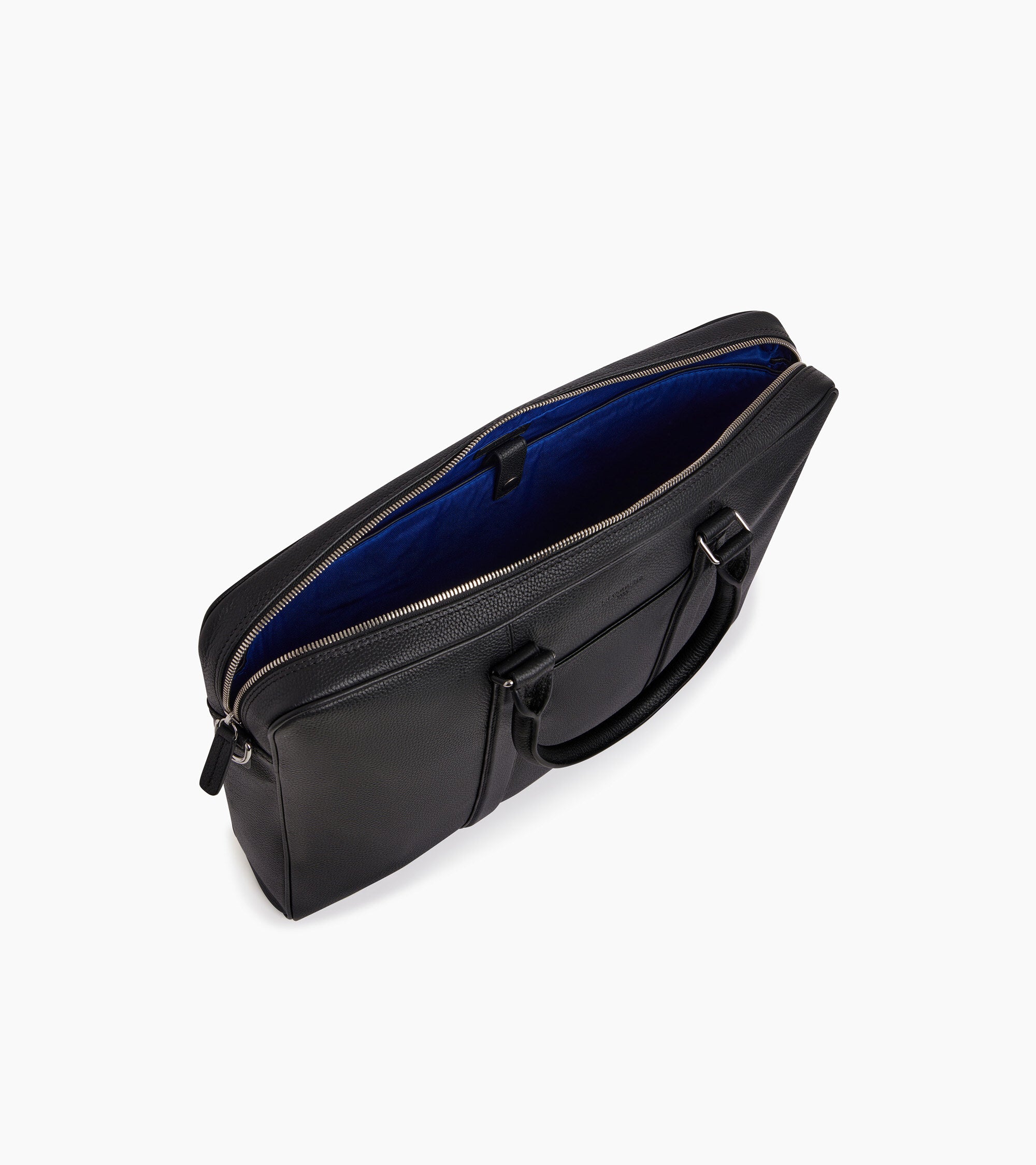 Charles 17" briefcase in grained leather extralarge size