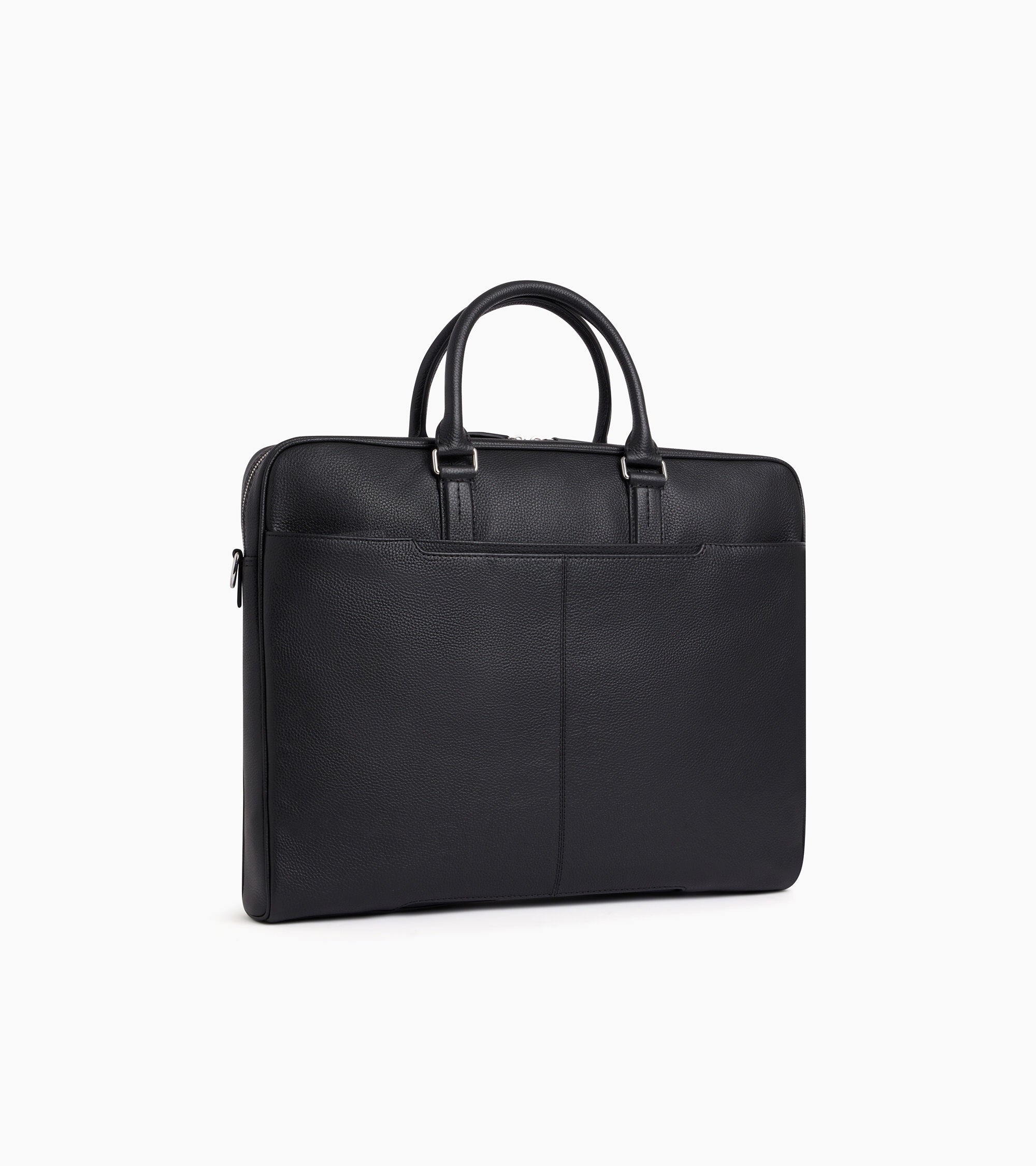 Charles 17" briefcase in grained leather extralarge size