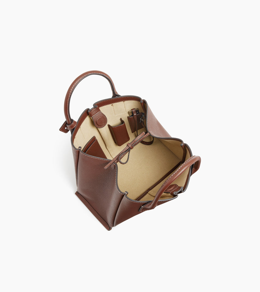 Kleine Elena-Handtasche aus genarbtem Leder