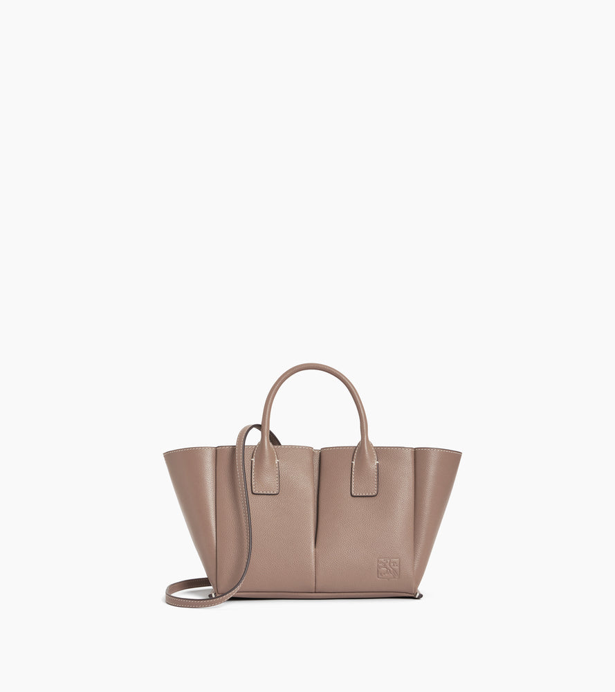 Petit sac à main Elena en cuir grainé
