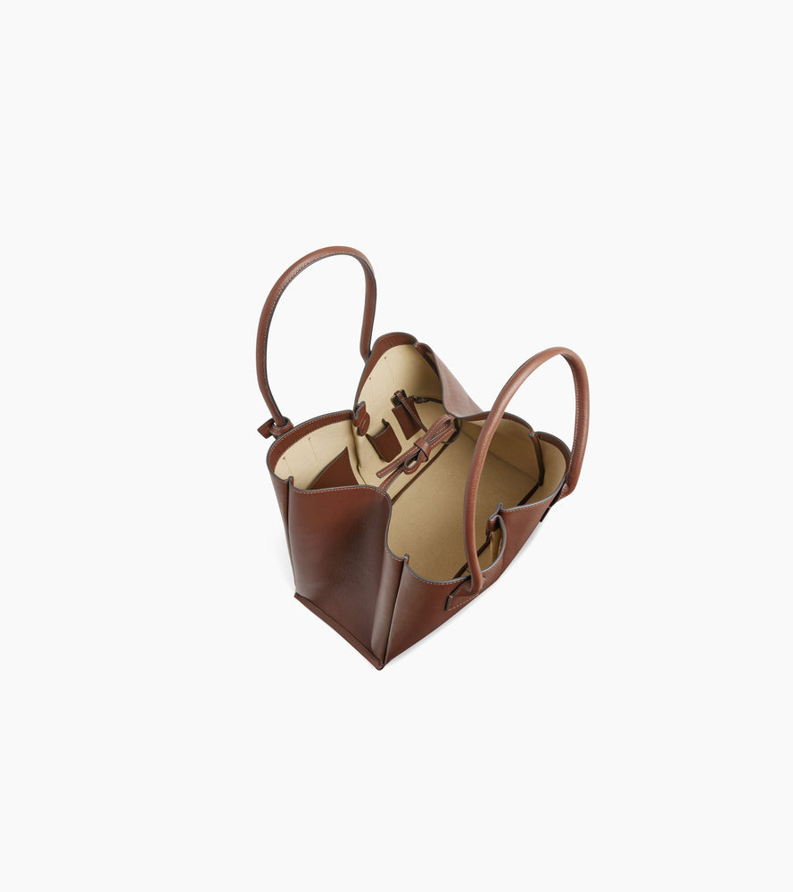 Großer Shopper Elena aus genarbtem Leder