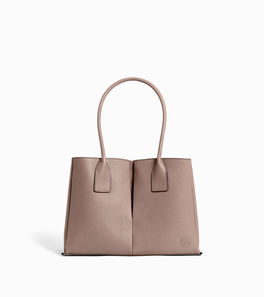 Grand sac cabas Elena en cuir grainé