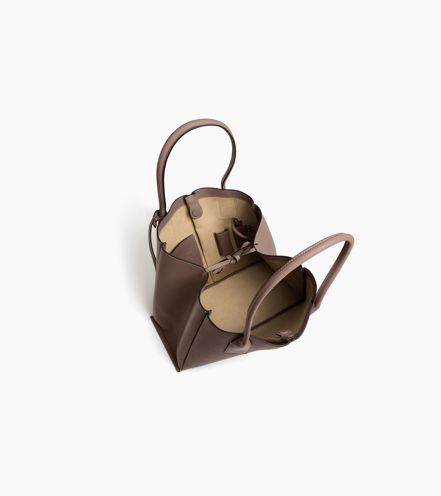 Grand sac cabas Elena en cuir grainé