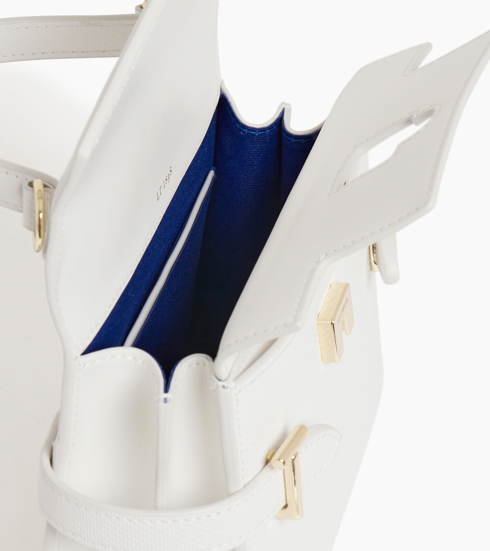 Emilie small double flap handbag in T signature leather