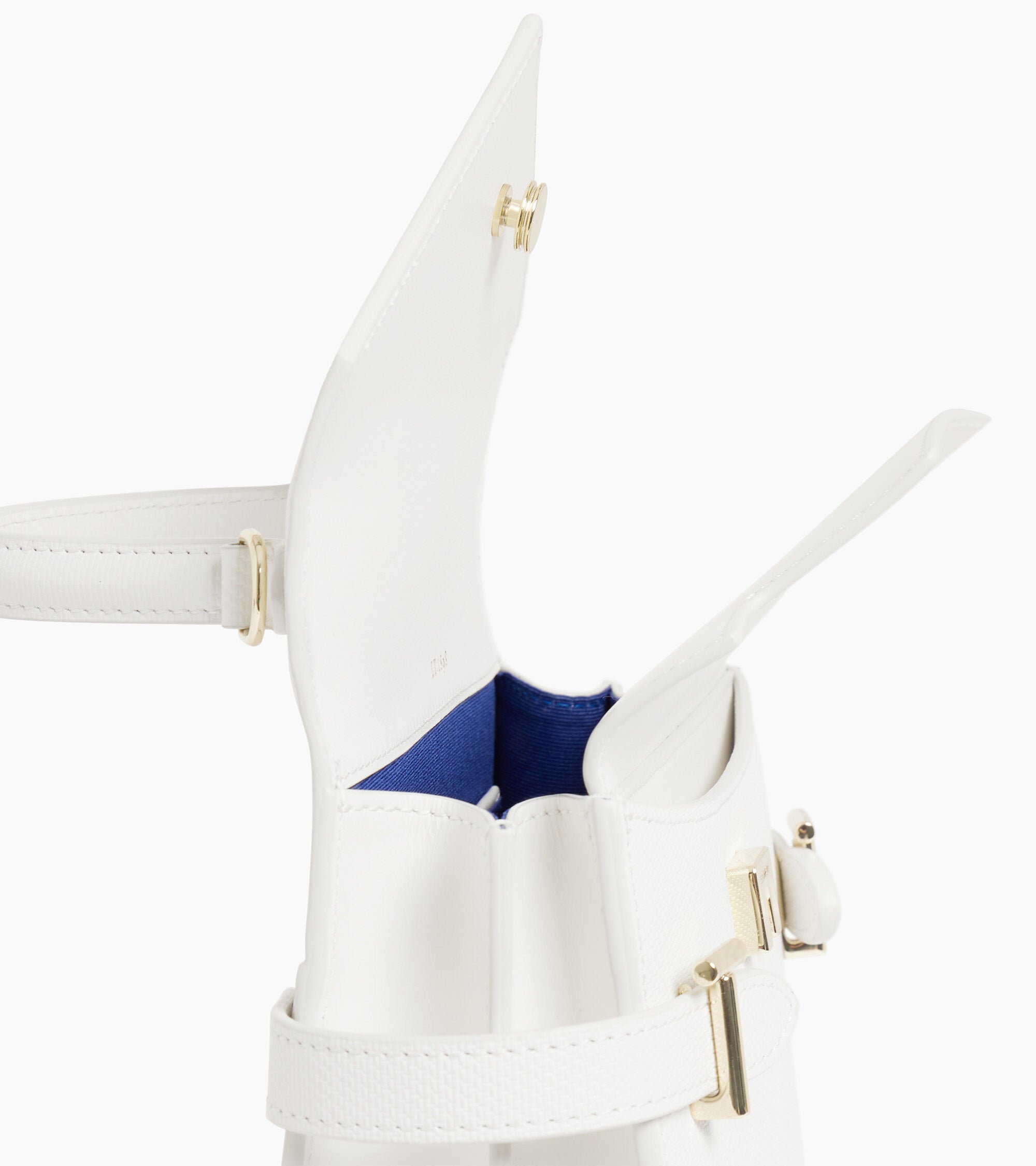 Emilie small double flap handbag in T signature leather