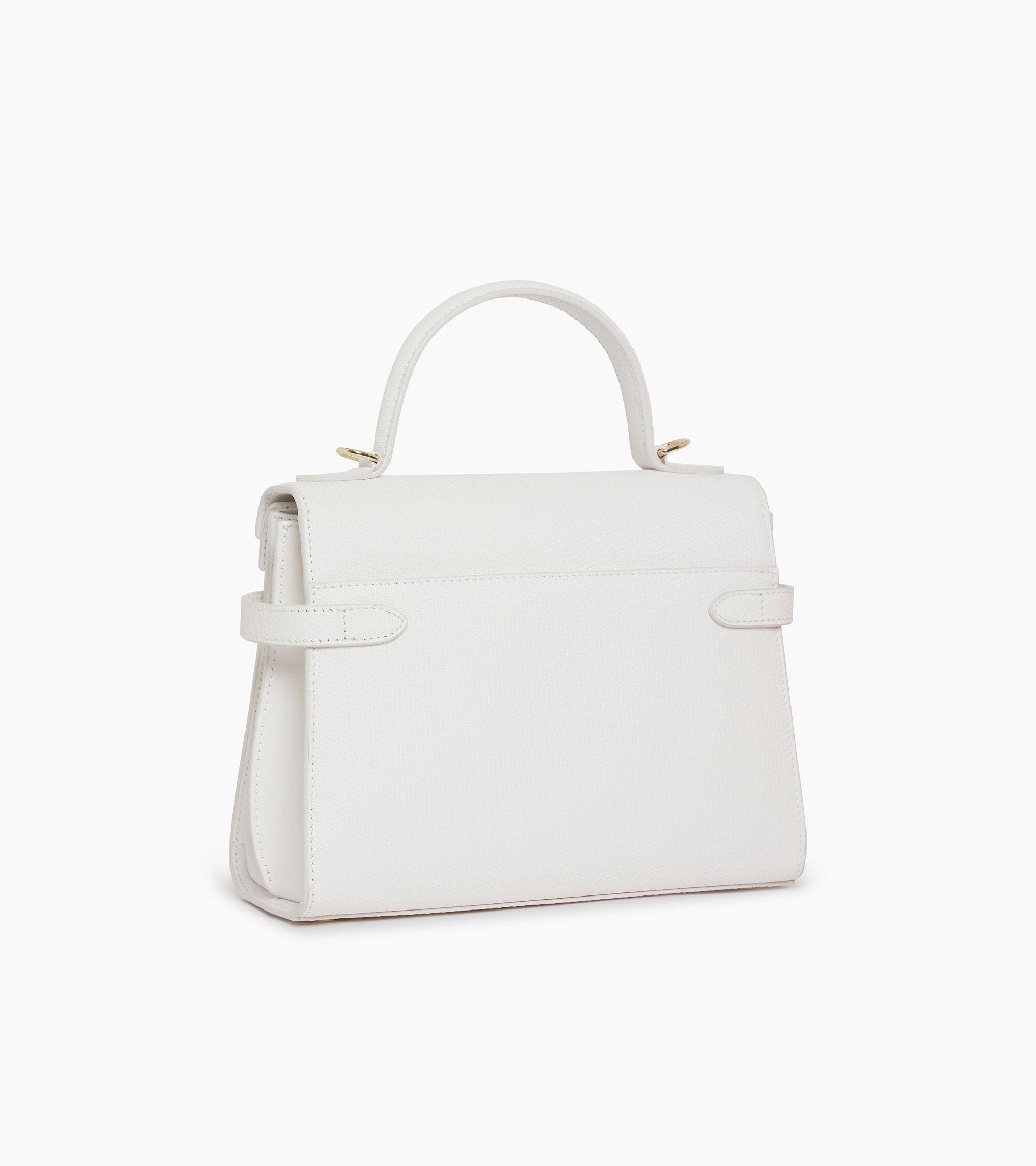 Emilie medium double flap handbag model in T signature leather