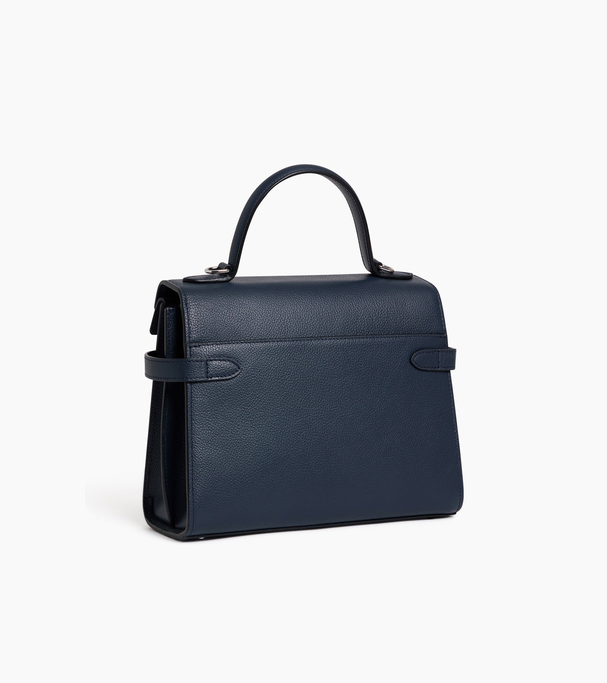 Emilie medium double flap handbag model in grained leather