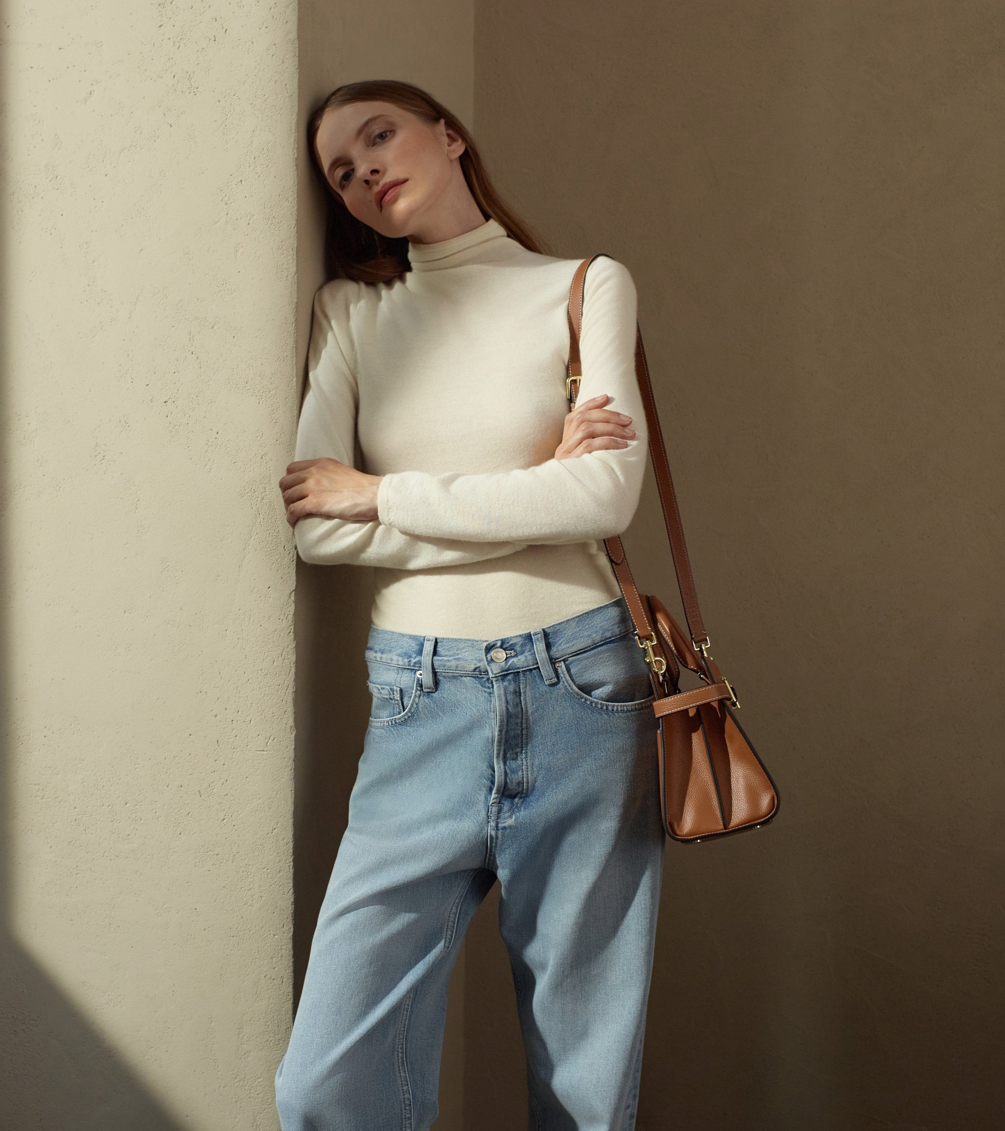 Bolso mediano Emilie de piel texturizada