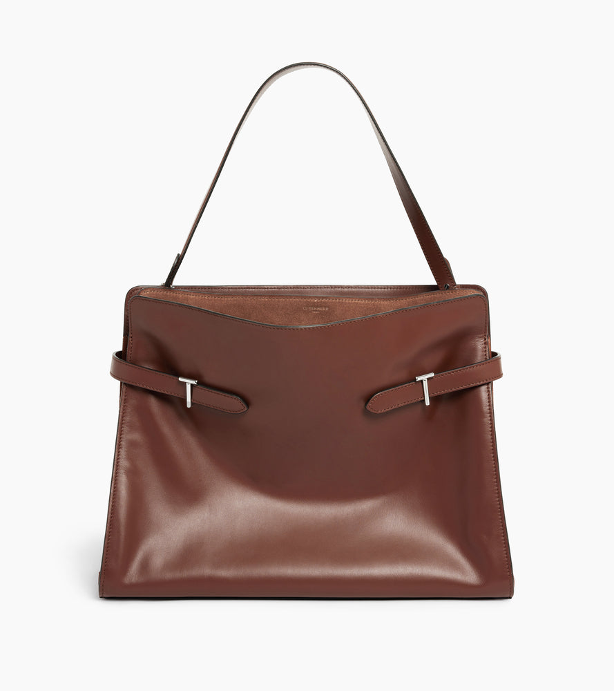 Maxi-Handtasche Emie aus Glatt- und Nubukleder