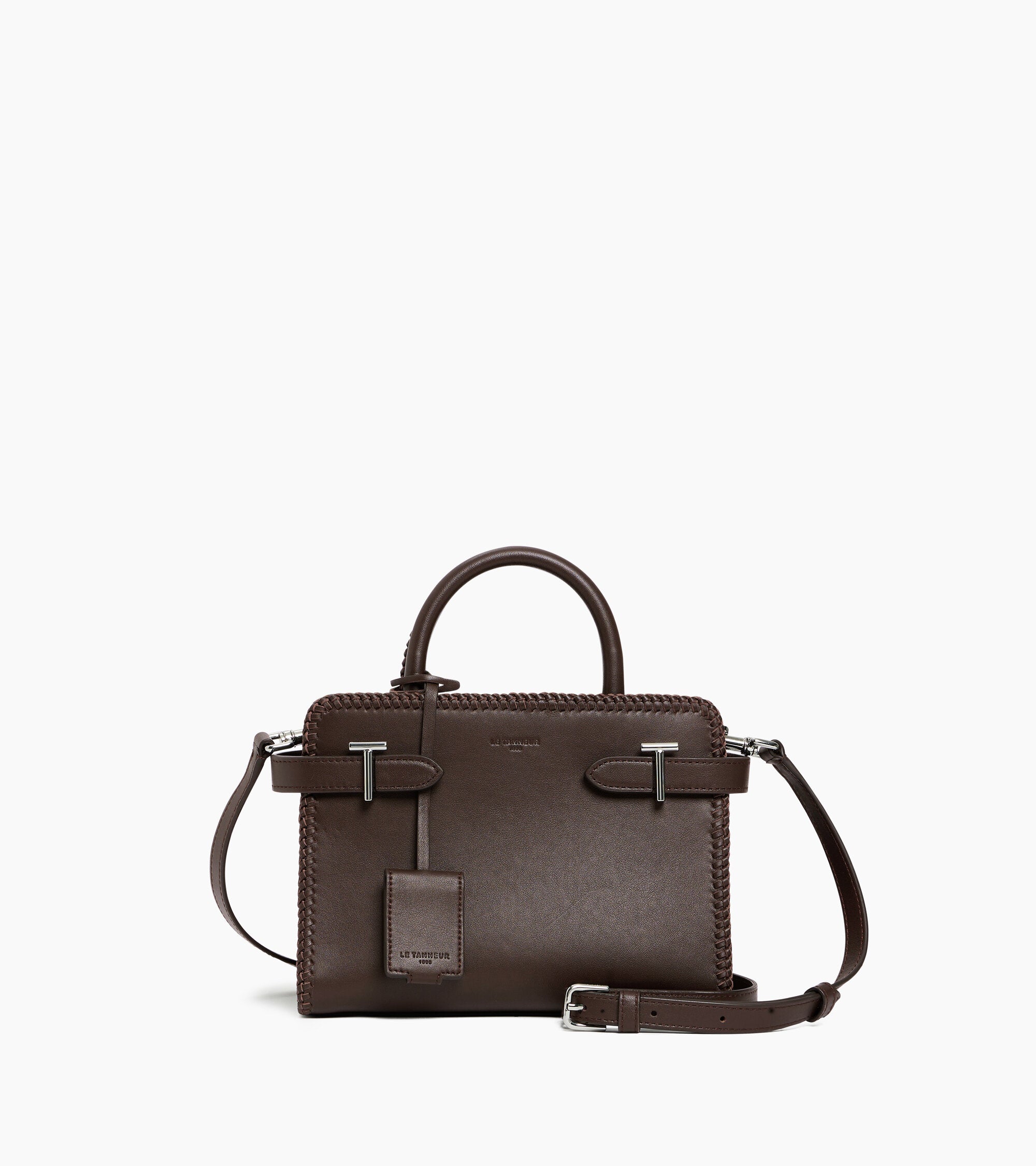 Kleine Handtasche Emilie aus Glattleder mit Ziernähten