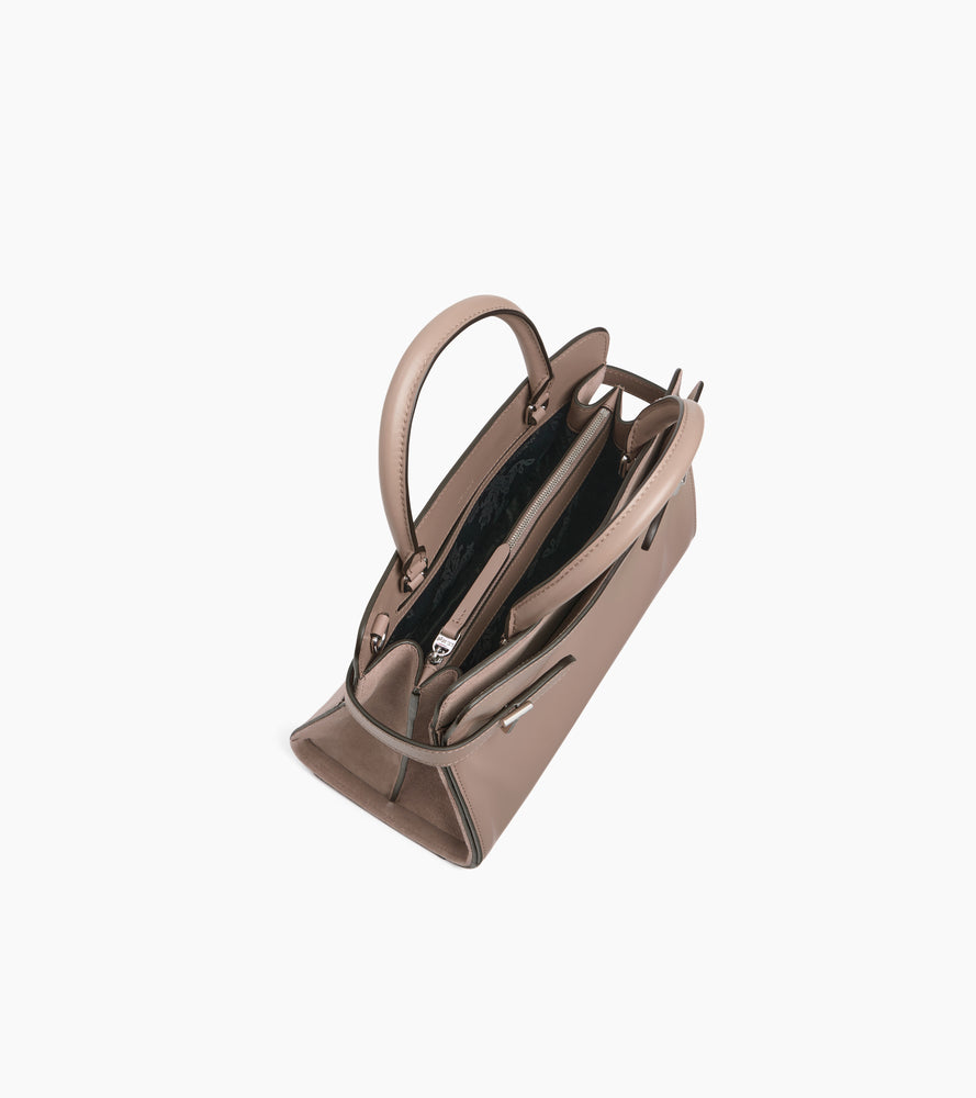 Sac à main moyen modèle Emie en cuir lisse et nubuck