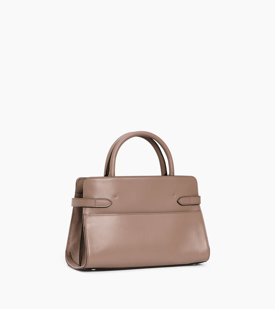 Sac à main moyen modèle Emie en cuir lisse et nubuck