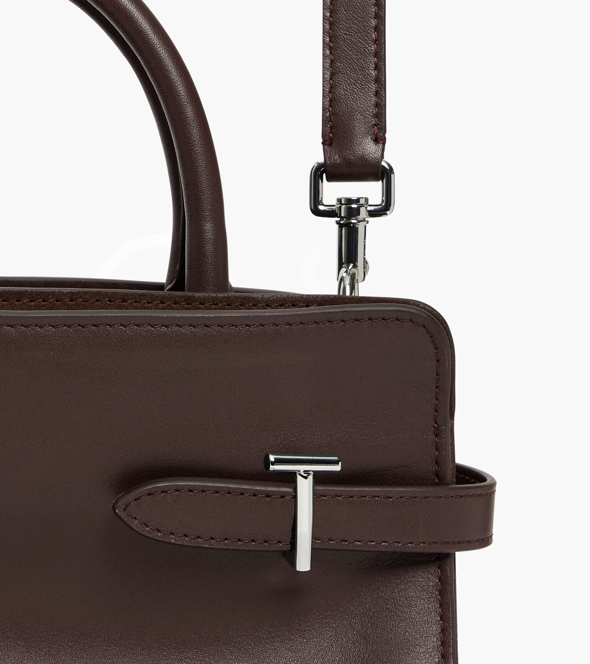 Emie medium handbag in smooth leather and suede split leather