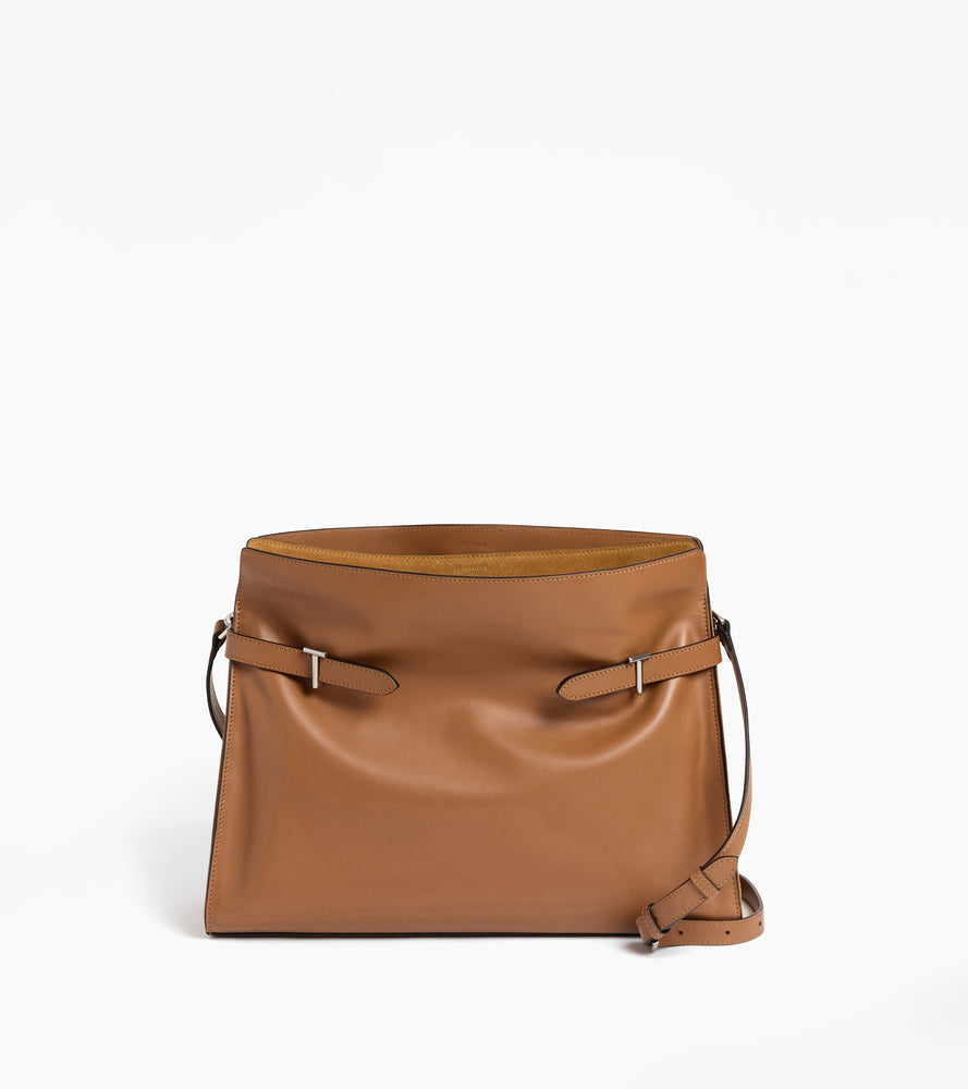 Maxi-Handtasche Emie aus Glatt- und Nubukleder