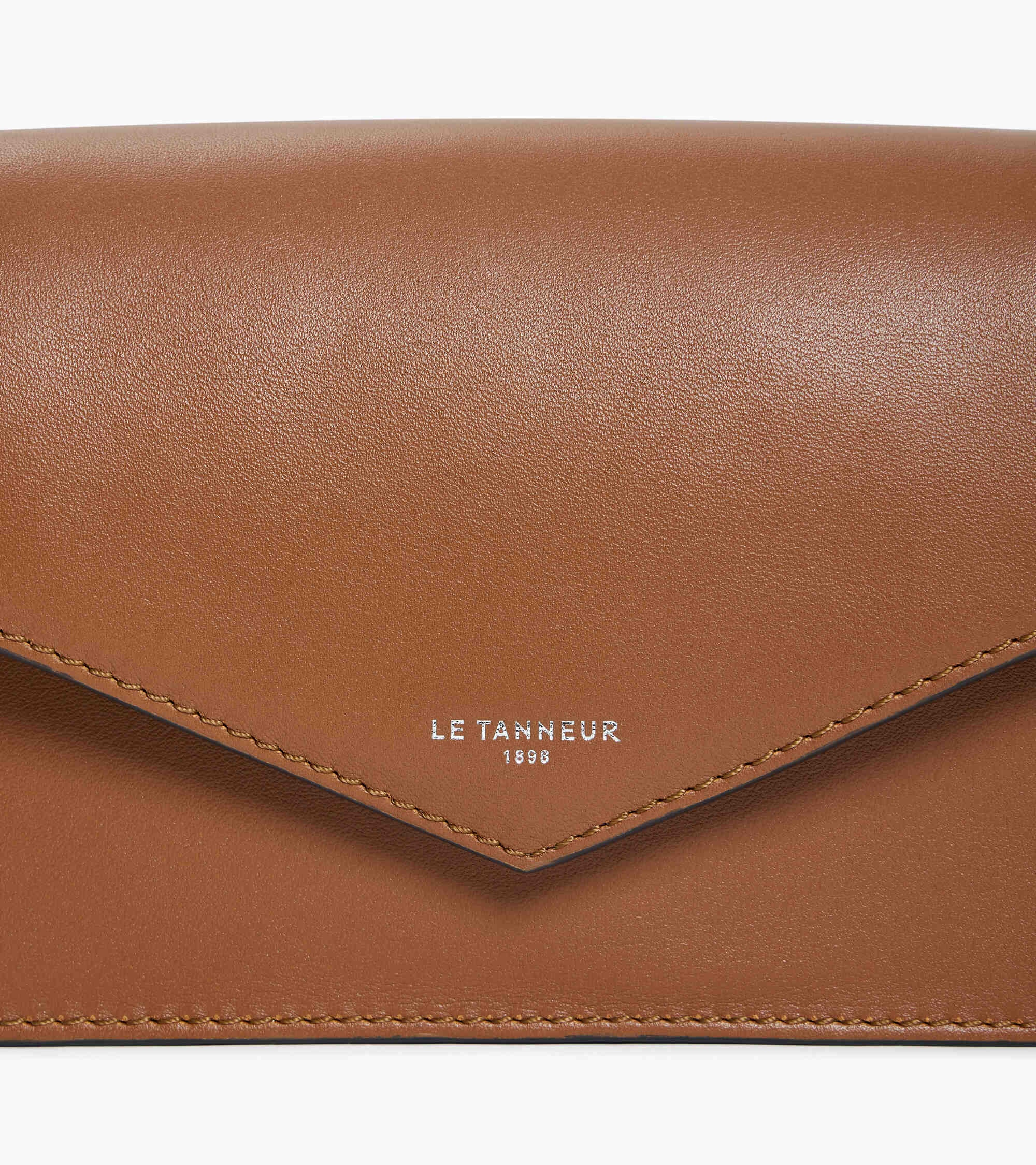 Clutch-Tasche mit Schulterriemen aus Glattleder