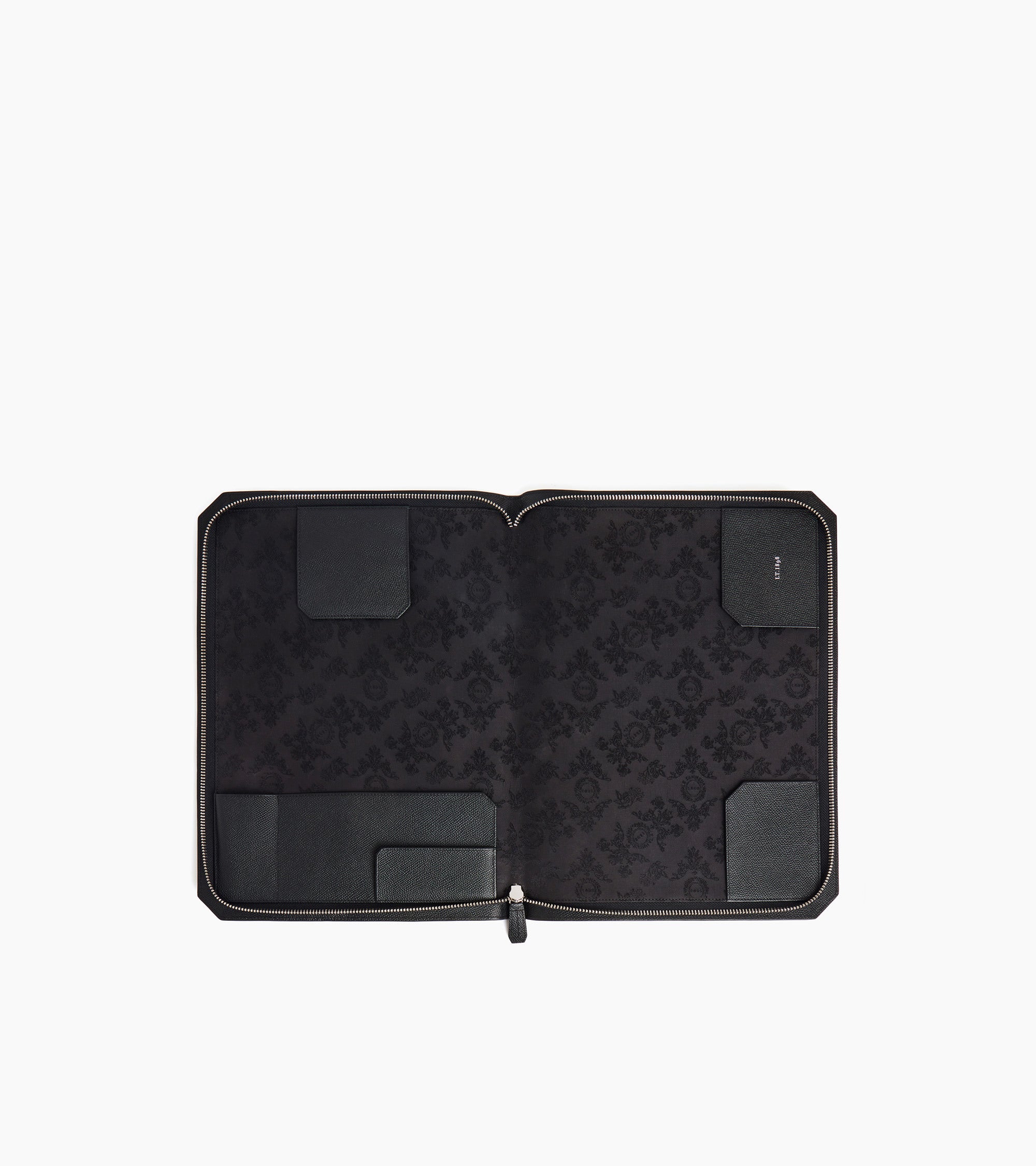 Gaston computer pouch in cross grain leather