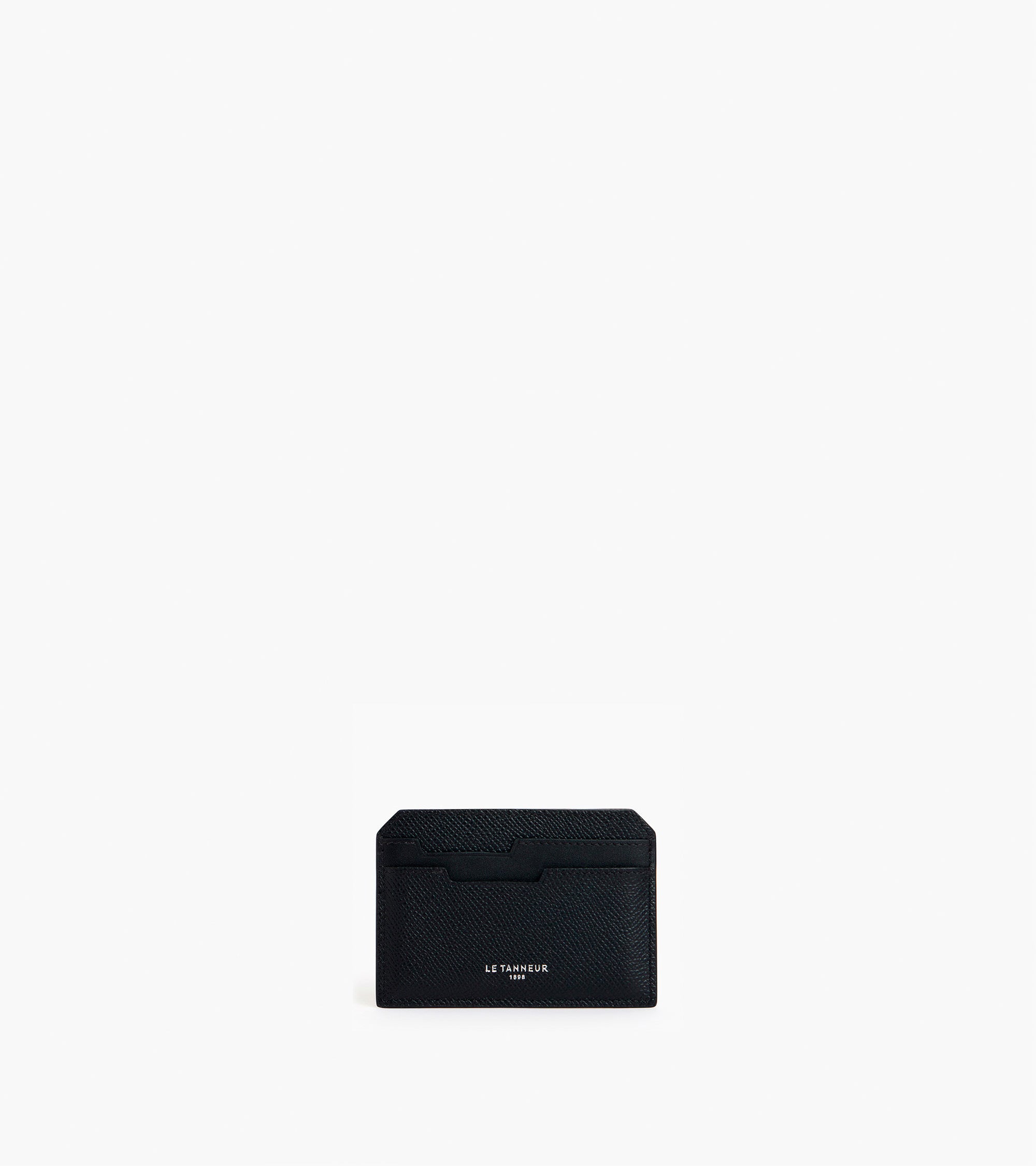 Gaston cross grain leather card case