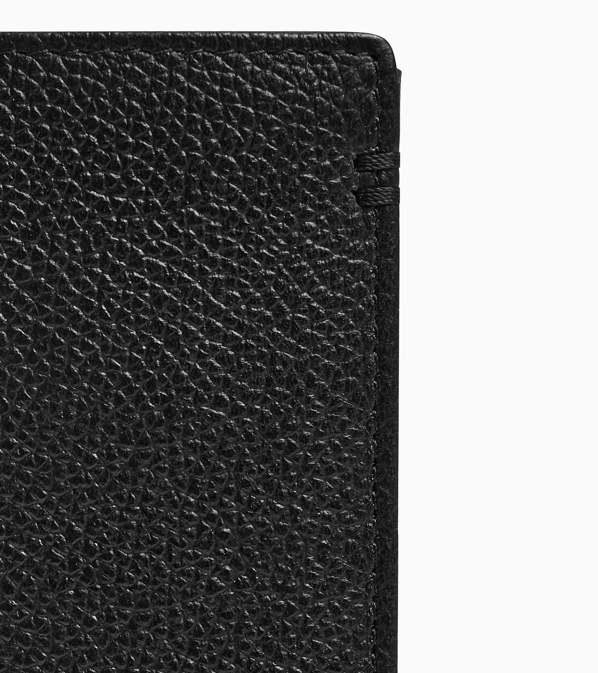 Große Bifold-Brieftasche im Hochformat mit Reißverschluss Lucien aus genarbtem Leder