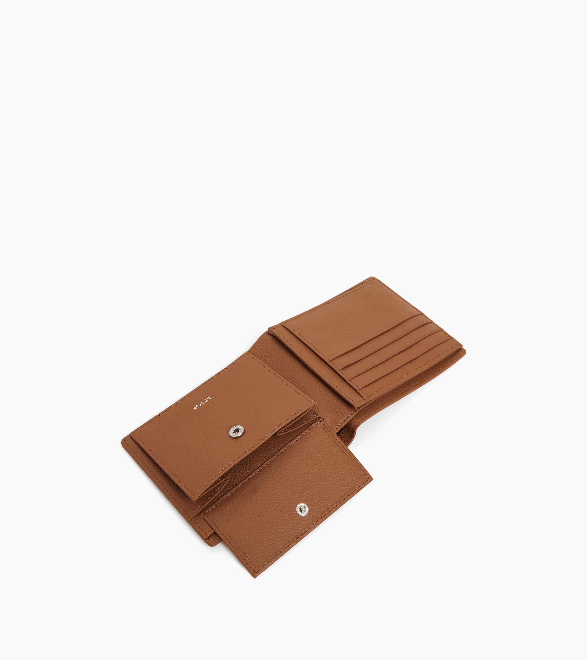 Lucien グレインレザー フラップ付き 二つ折り財布