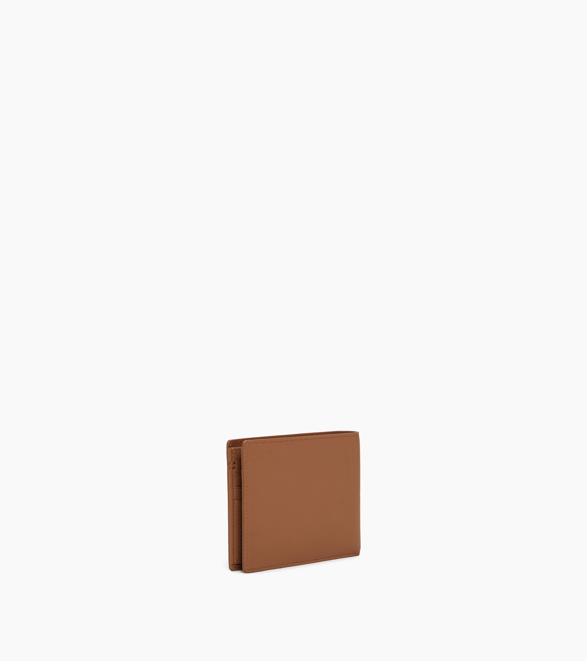 Lucien two-fold wallet with flap in grained leather