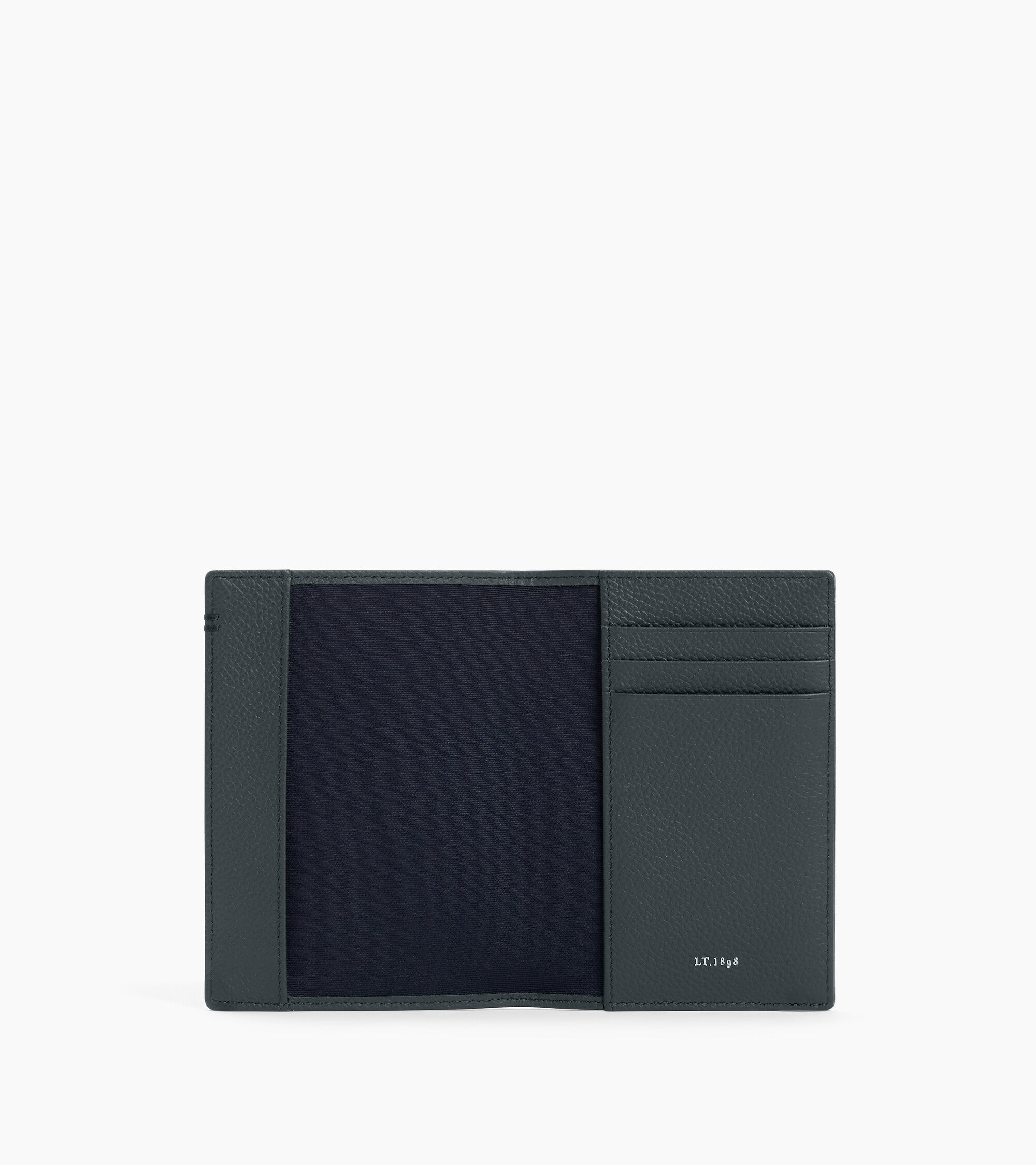 Passport holder in grained leather