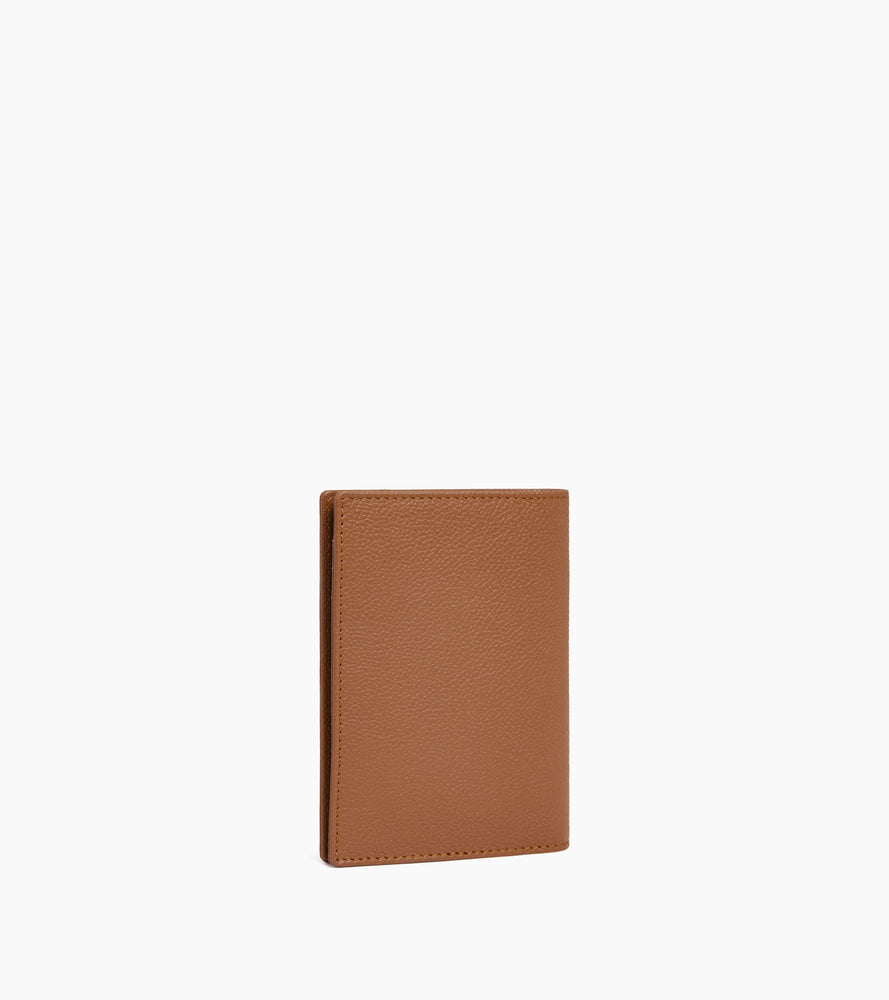 Passport holder in grained leather