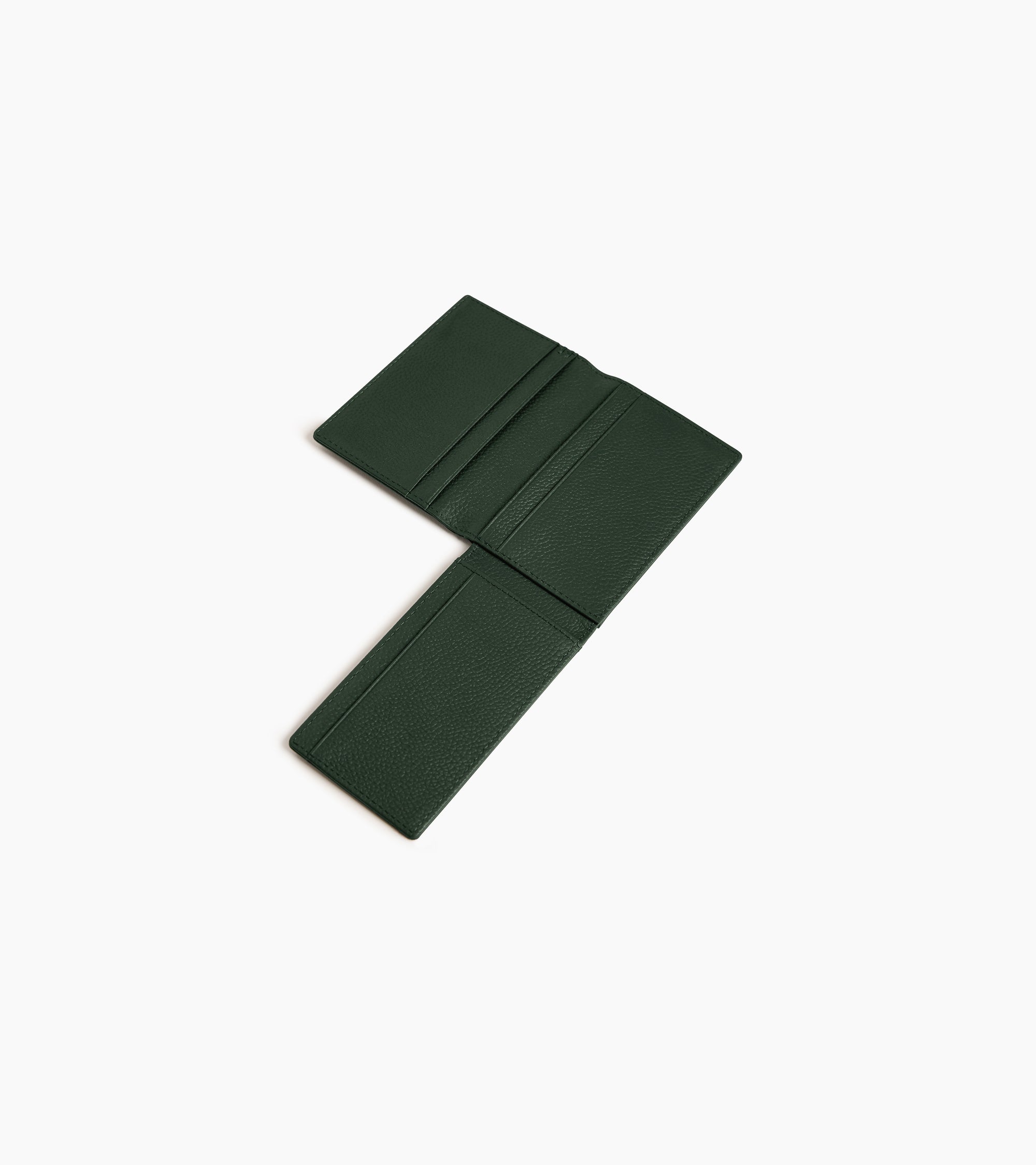 Bifold-Kartenetui im Querformat Lucien aus genarbtem Leder