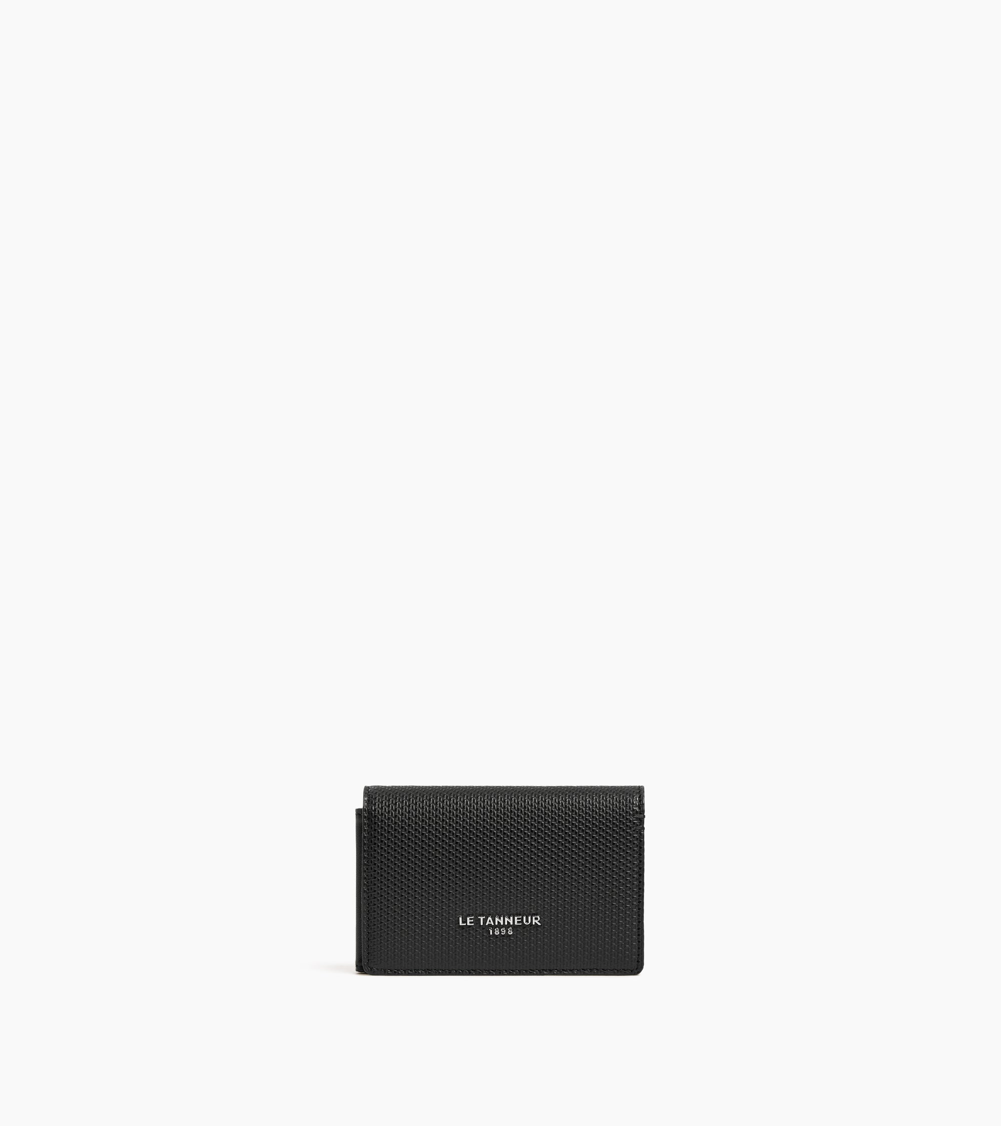 Bifold-Kartenetui im Querformat Lucien aus Leder mit T-Signatur