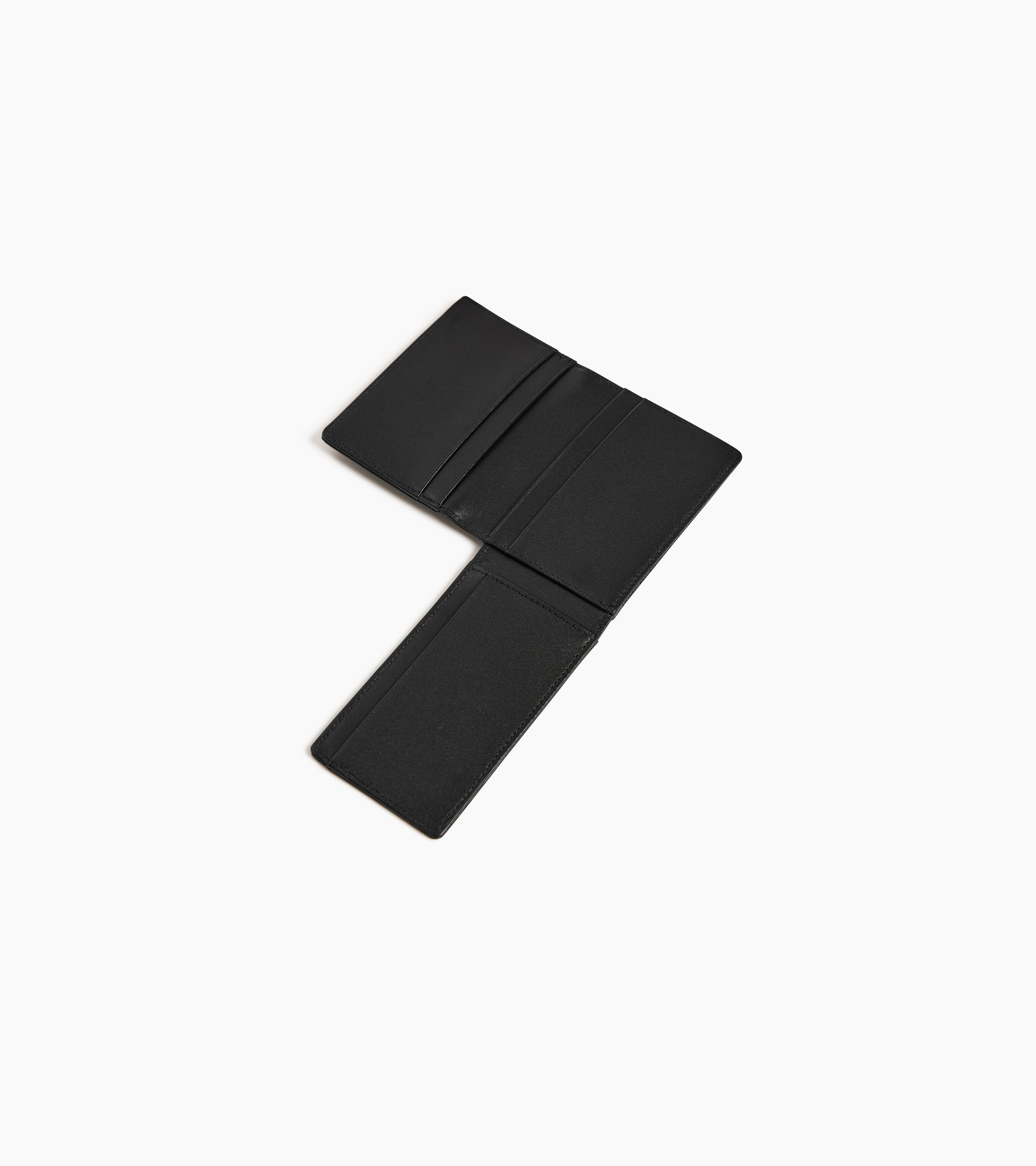 Bifold-Kartenetui im Querformat Lucien aus Leder mit T-Signatur
