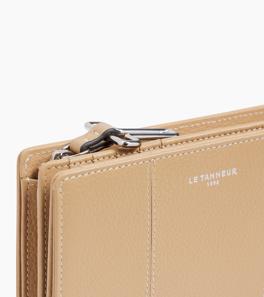 Mittelgroße Geldbörse Juliette aus genarbtem Leder