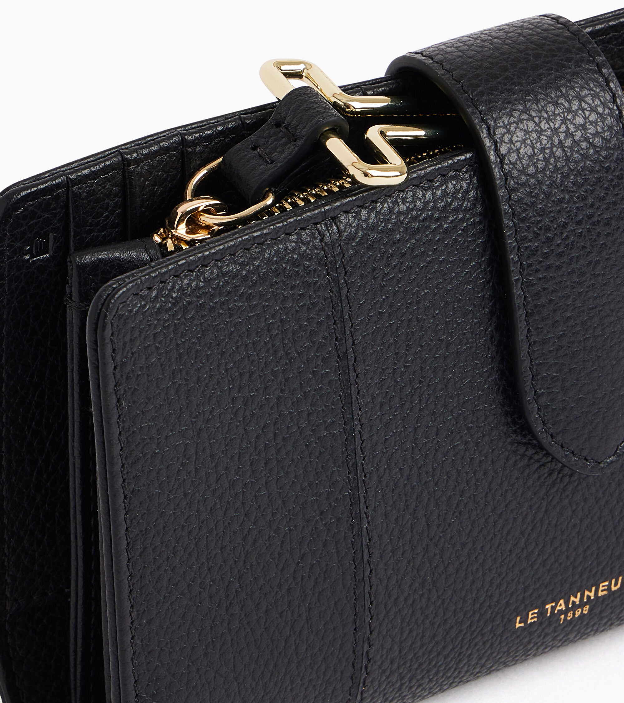 Juliette coin pocket wallet in grained leather