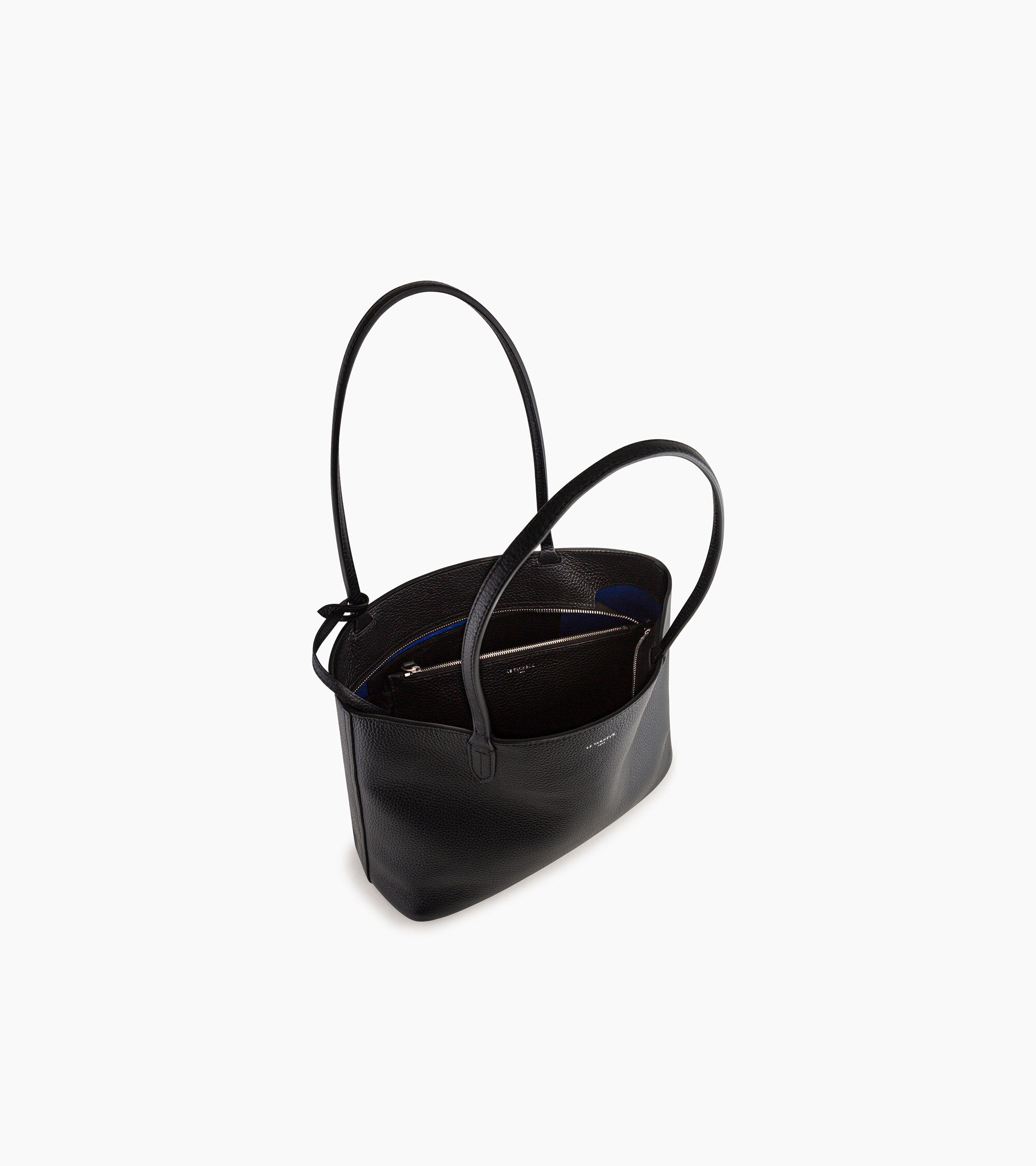 Small Louise tote bag in pebbled leather