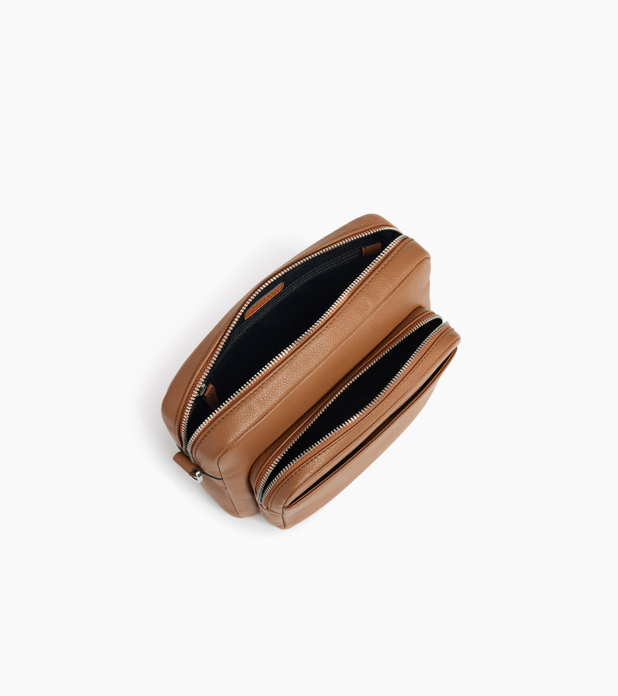 Kleine Umhängetasche Marceau aus genarbtem Leder