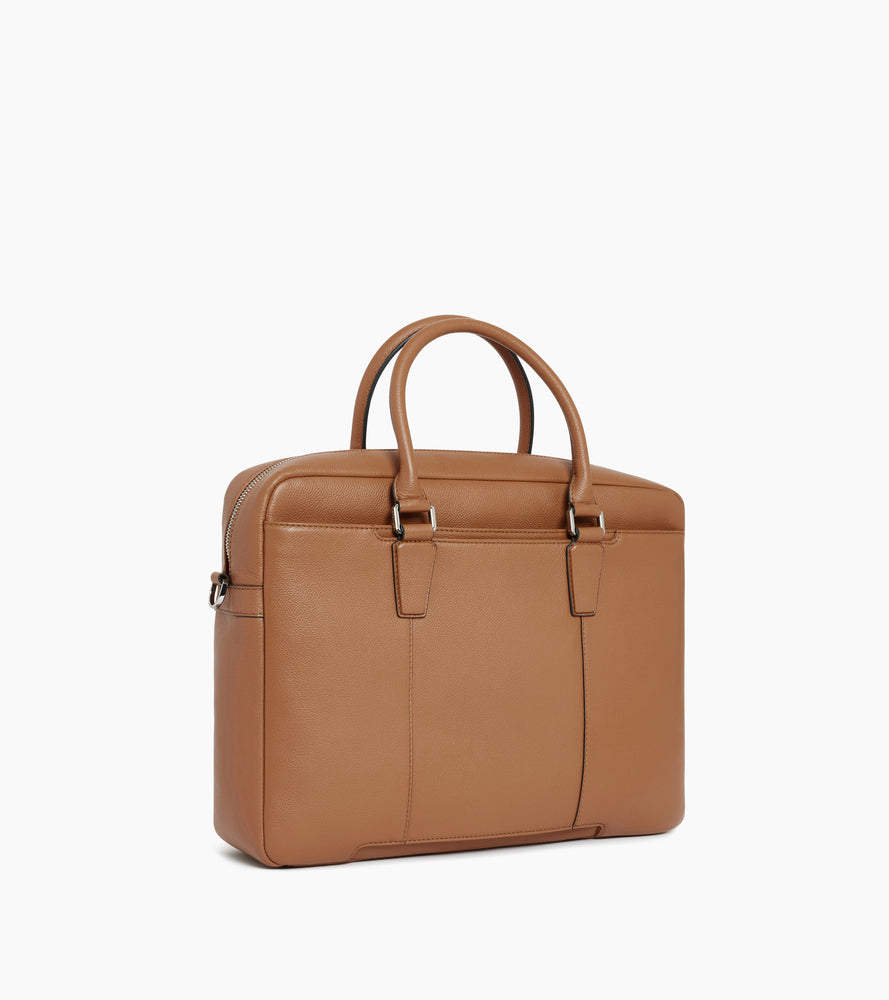 Aktentasche 15 Zoll Marceau aus genarbtem Leder mittelgroßes Modell