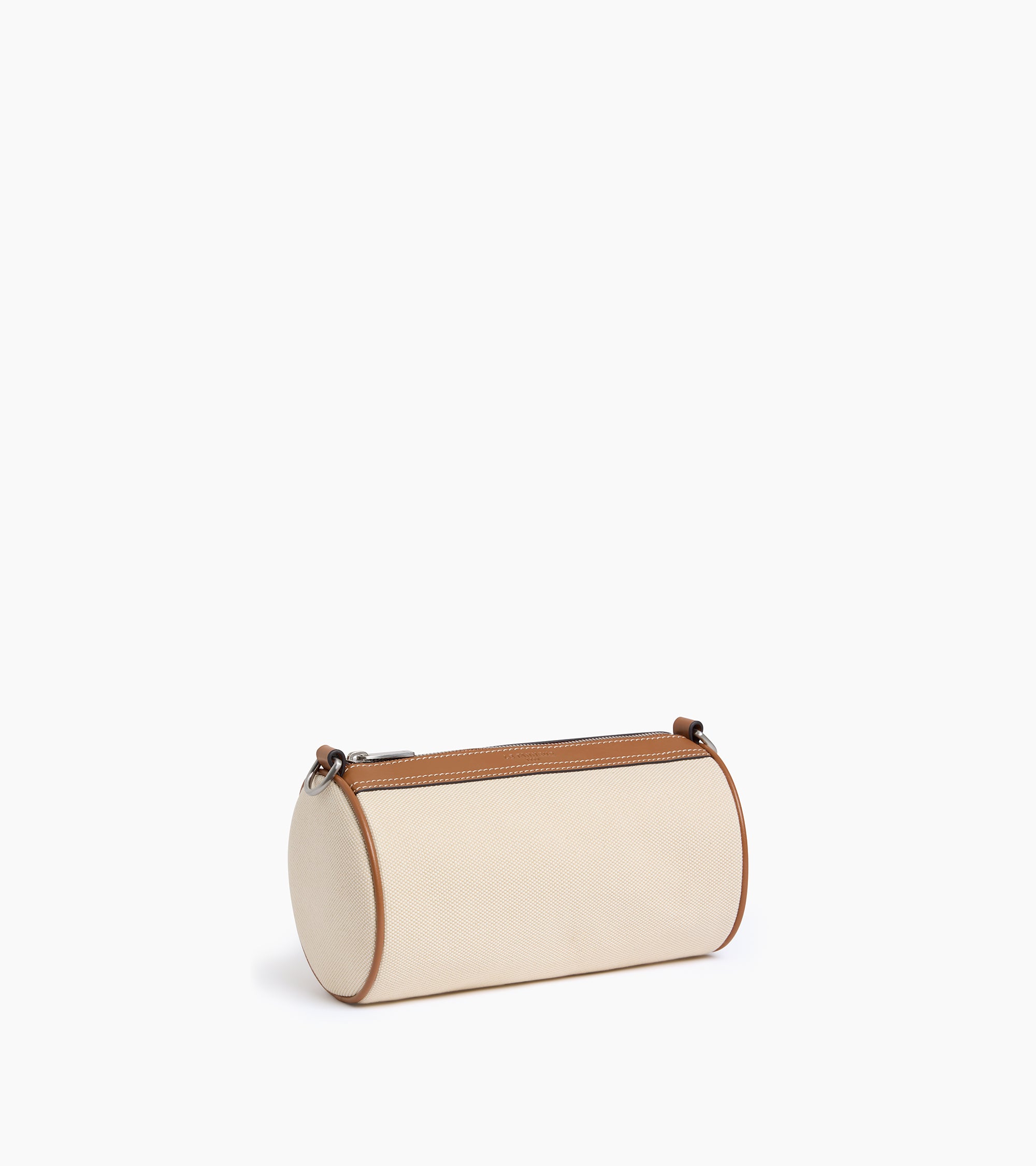Maurice mini crossbody bag in cotton canvas and smooth semi-vegetal leather