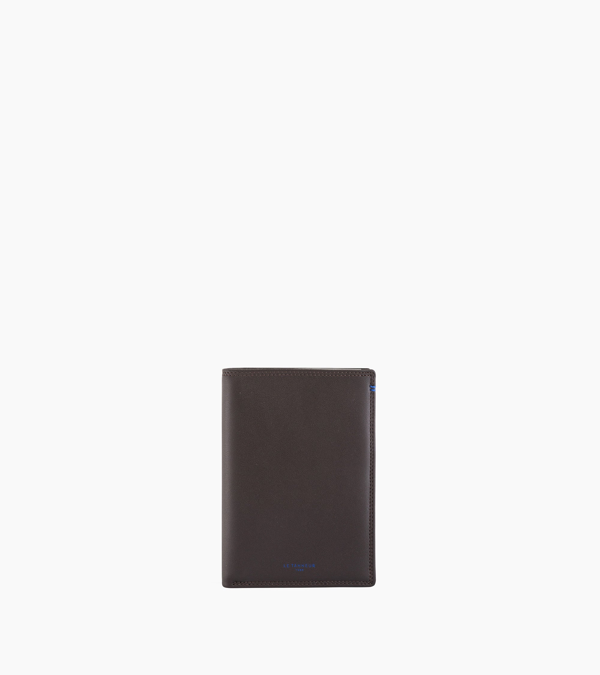 Zipped pocket and 2 shutters Martin smooth leather wallet