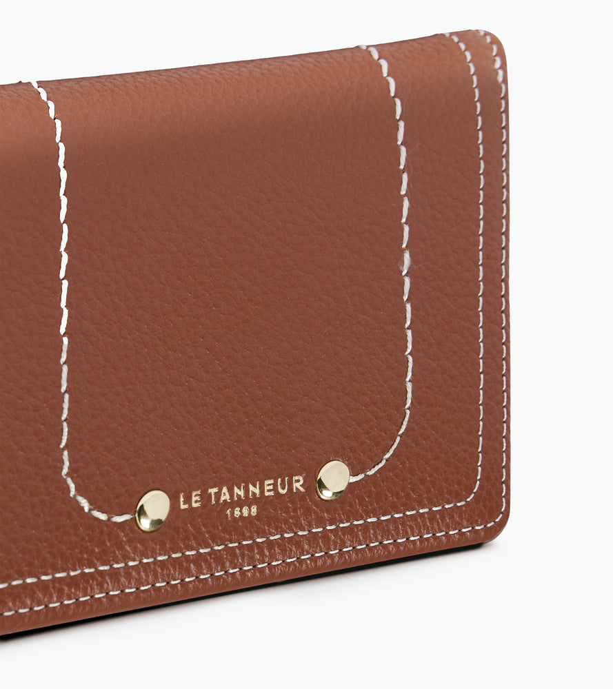 Mittelgroße Brieftasche Ella aus genarbtem Leder