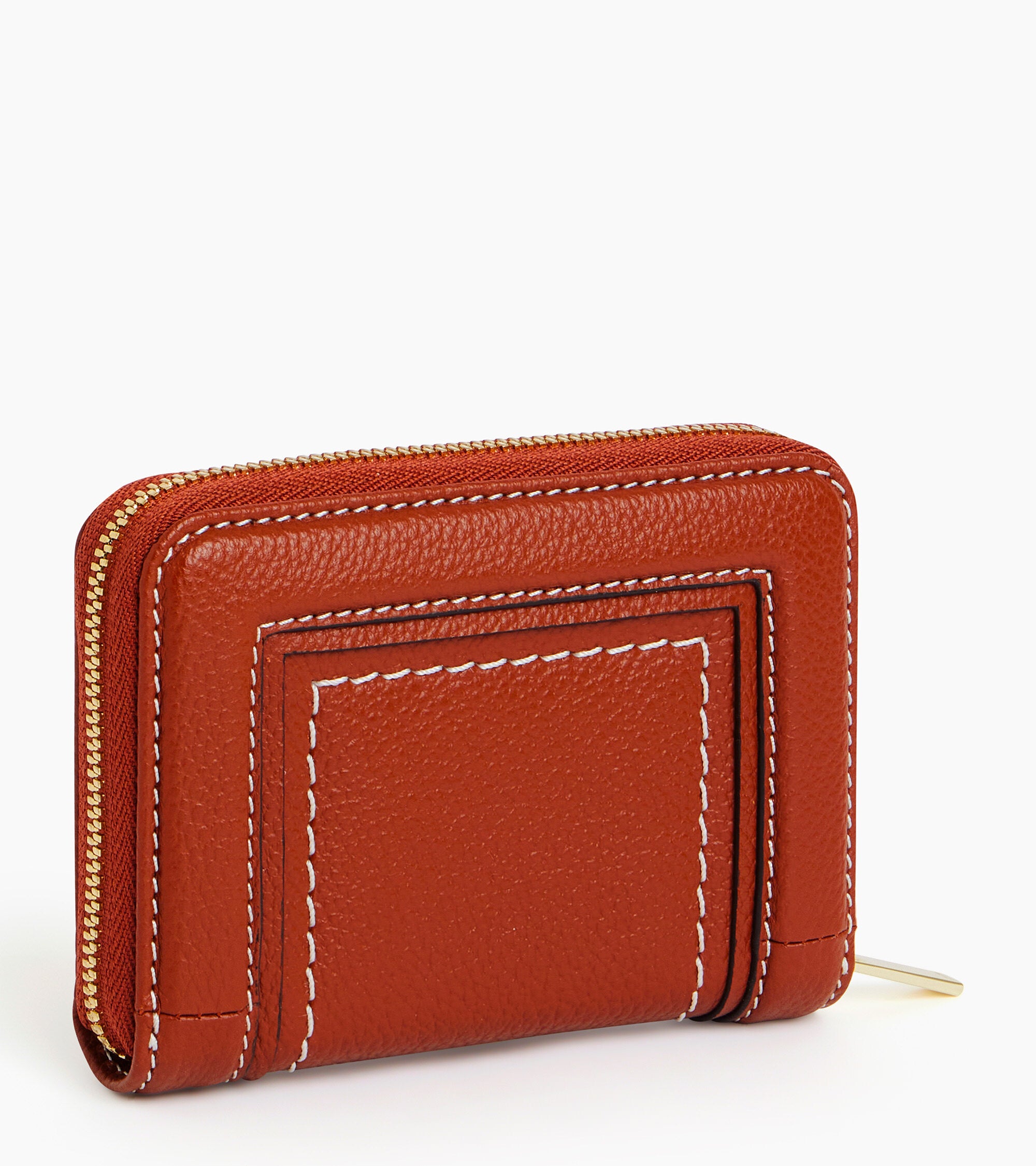 Porte cartes zippé Ella en cuir grainé