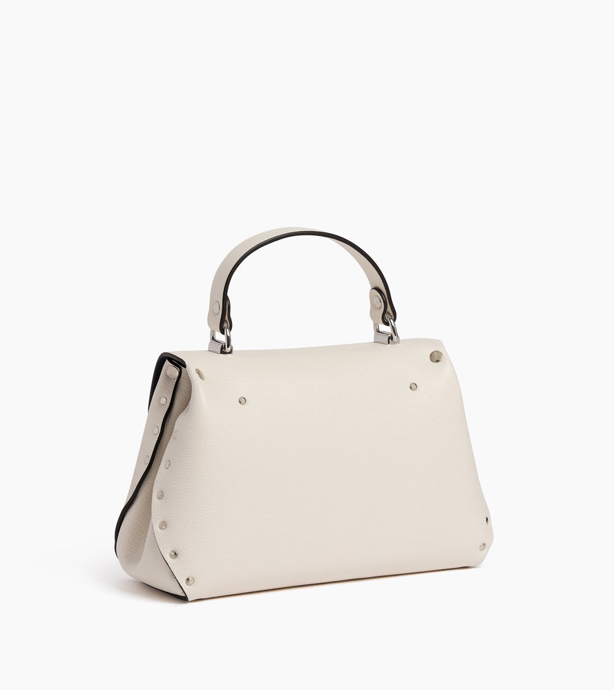 Bolso de mano pequeño Sans Couture de cuero de cabra granulado