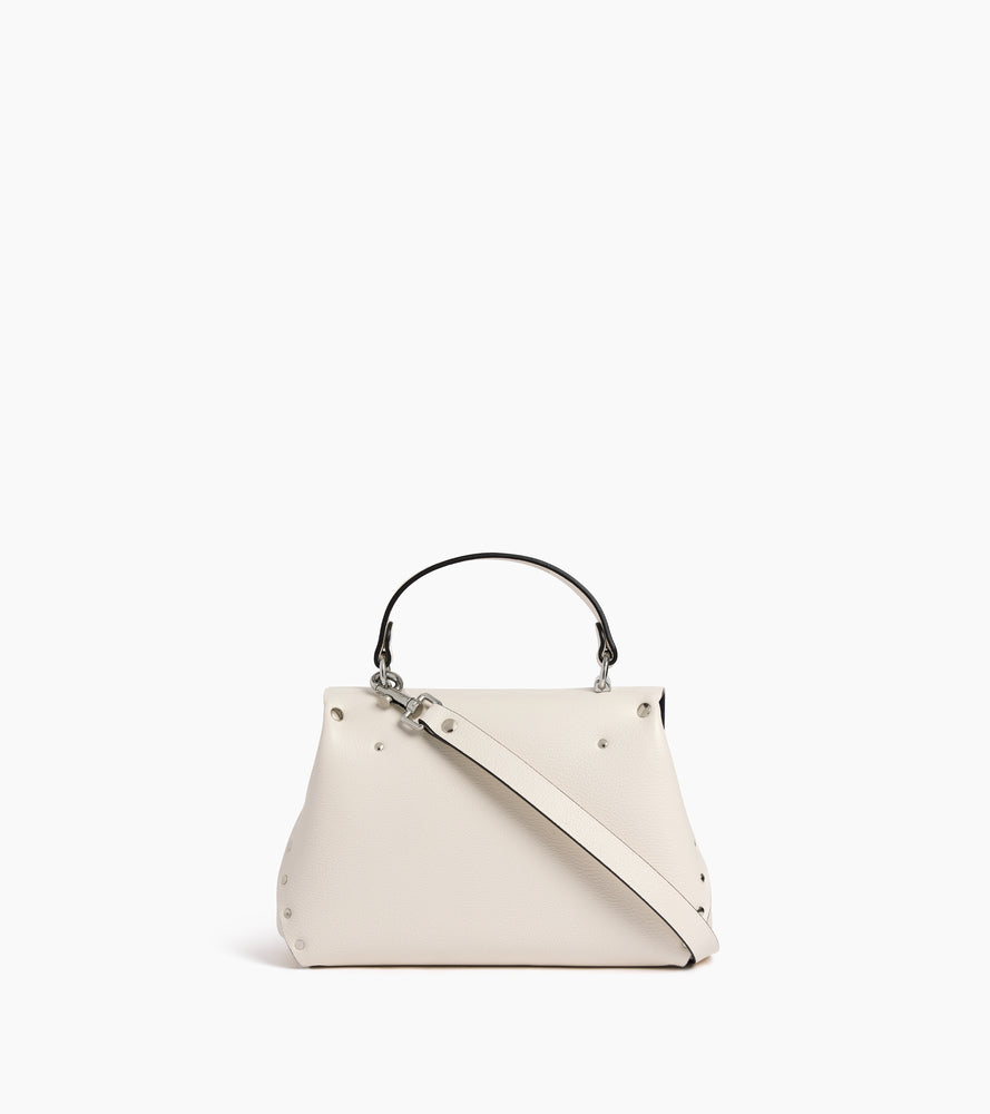 Bolso de mano pequeño Sans Couture de cuero de cabra granulado