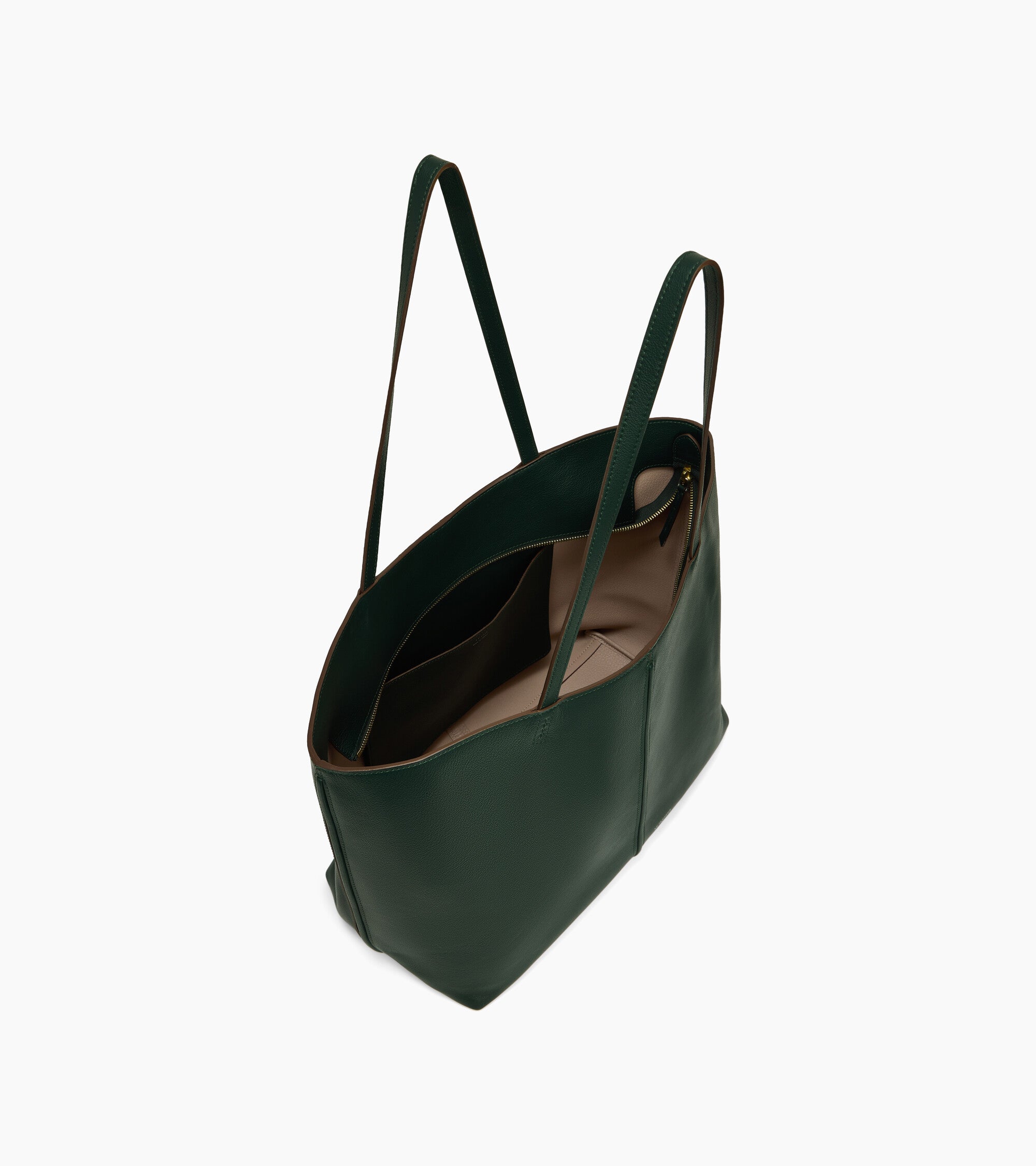 Große Cabas-Tasche Hortense aus doppelseitig genarbtem Leder