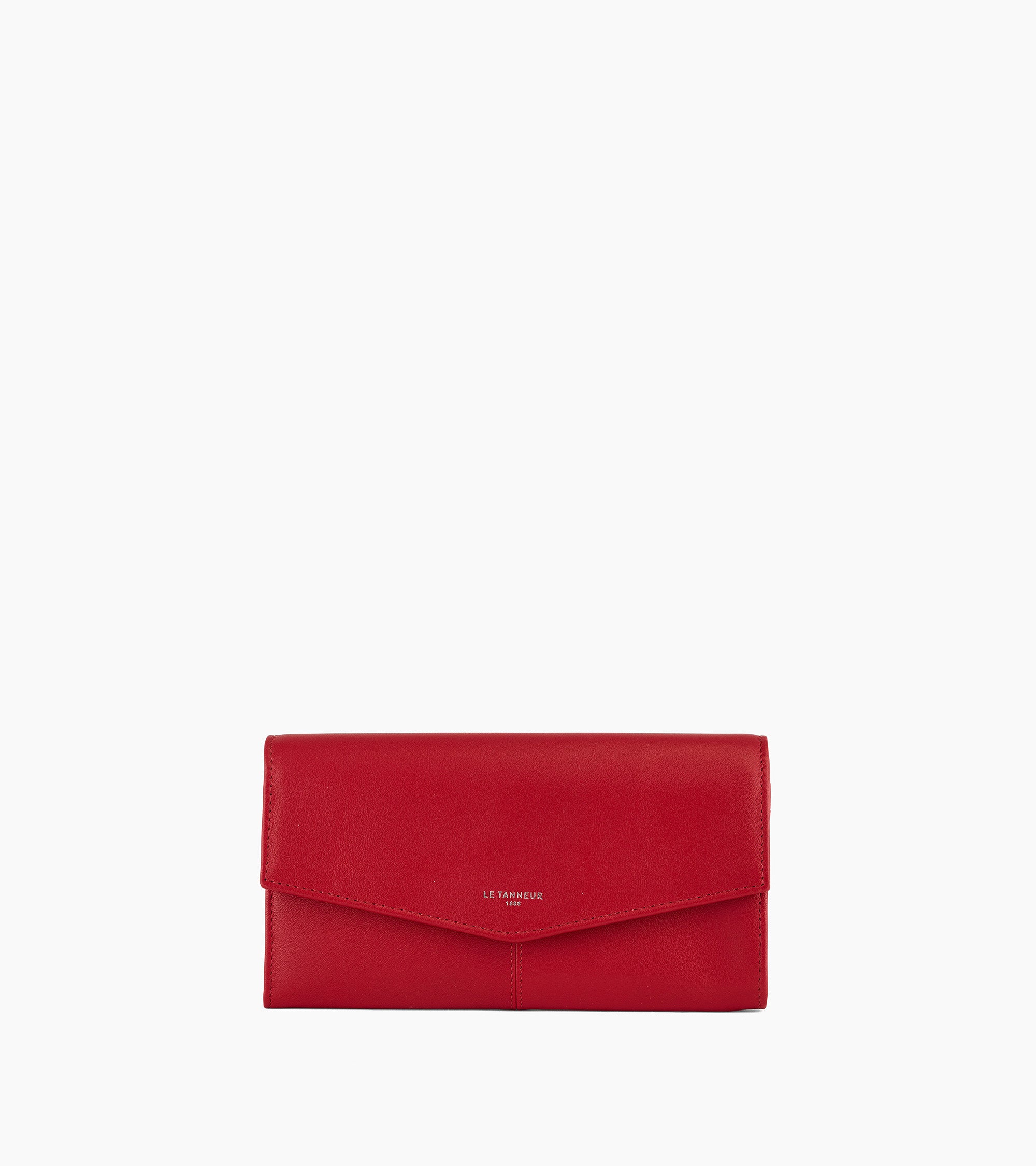 Large Charlotte wallet in smooth leather