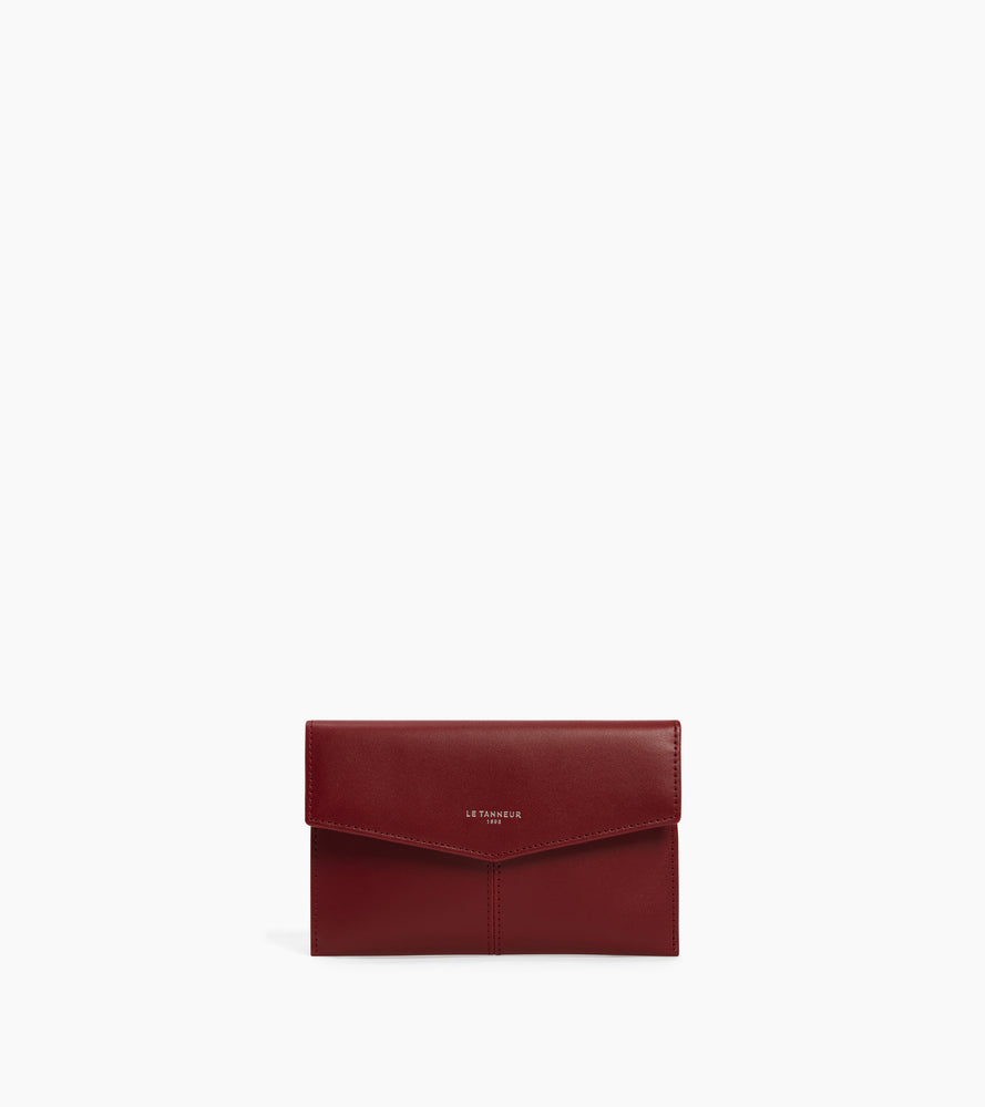 Mittlere Umschlagtasche Charlotte aus glattem Leder