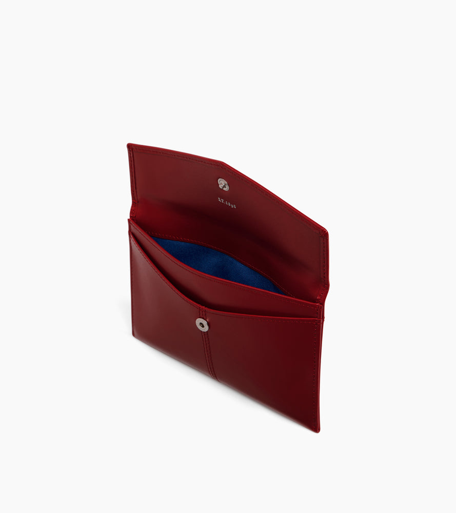 Mittlere Umschlagtasche Charlotte aus glattem Leder