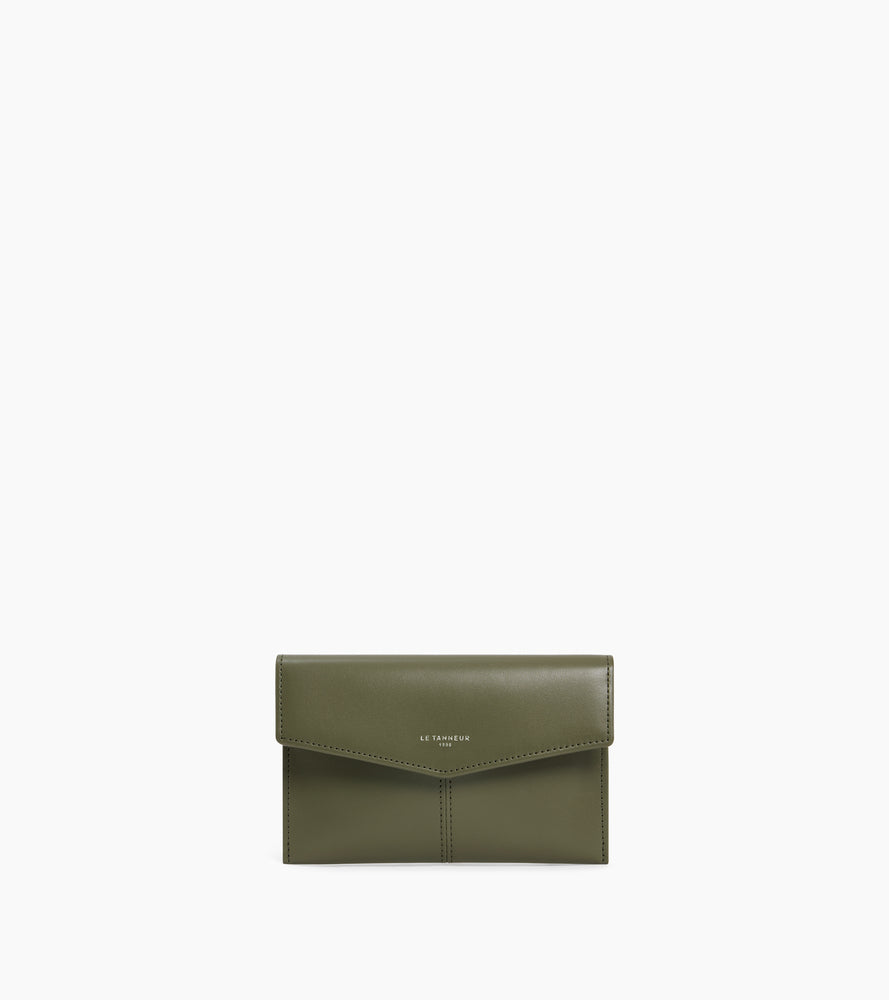 Mittlere Umschlagtasche Charlotte aus glattem Leder